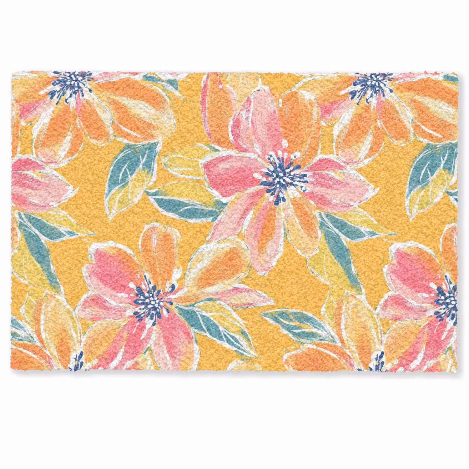Textuur - Bloemen - Kleurrijk Deurmat klein 898 -zkaufland3d