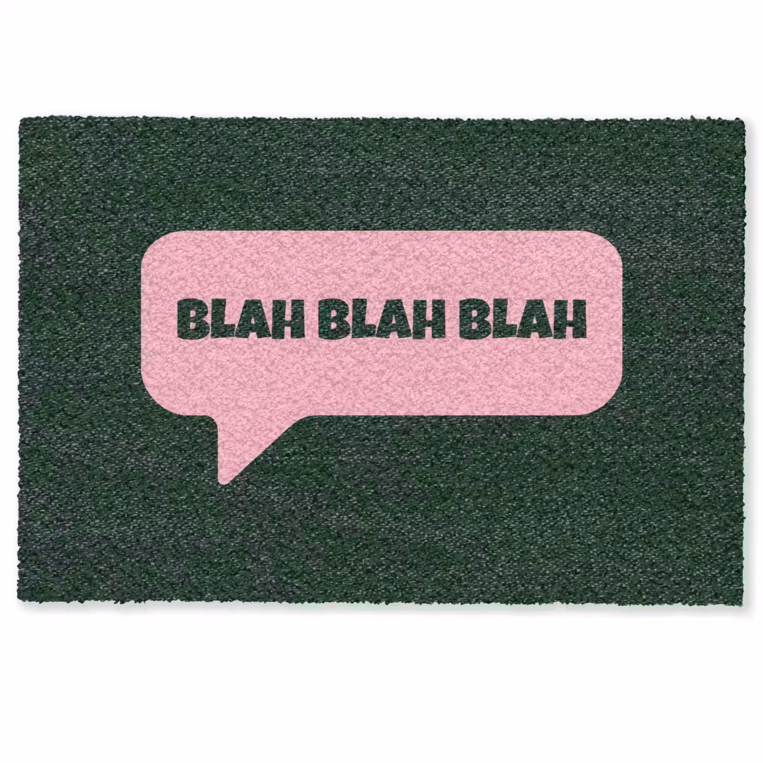 Tekstwolk - BLAH BLAH BLAH - Roze Deurmat klein -zkaufland3d