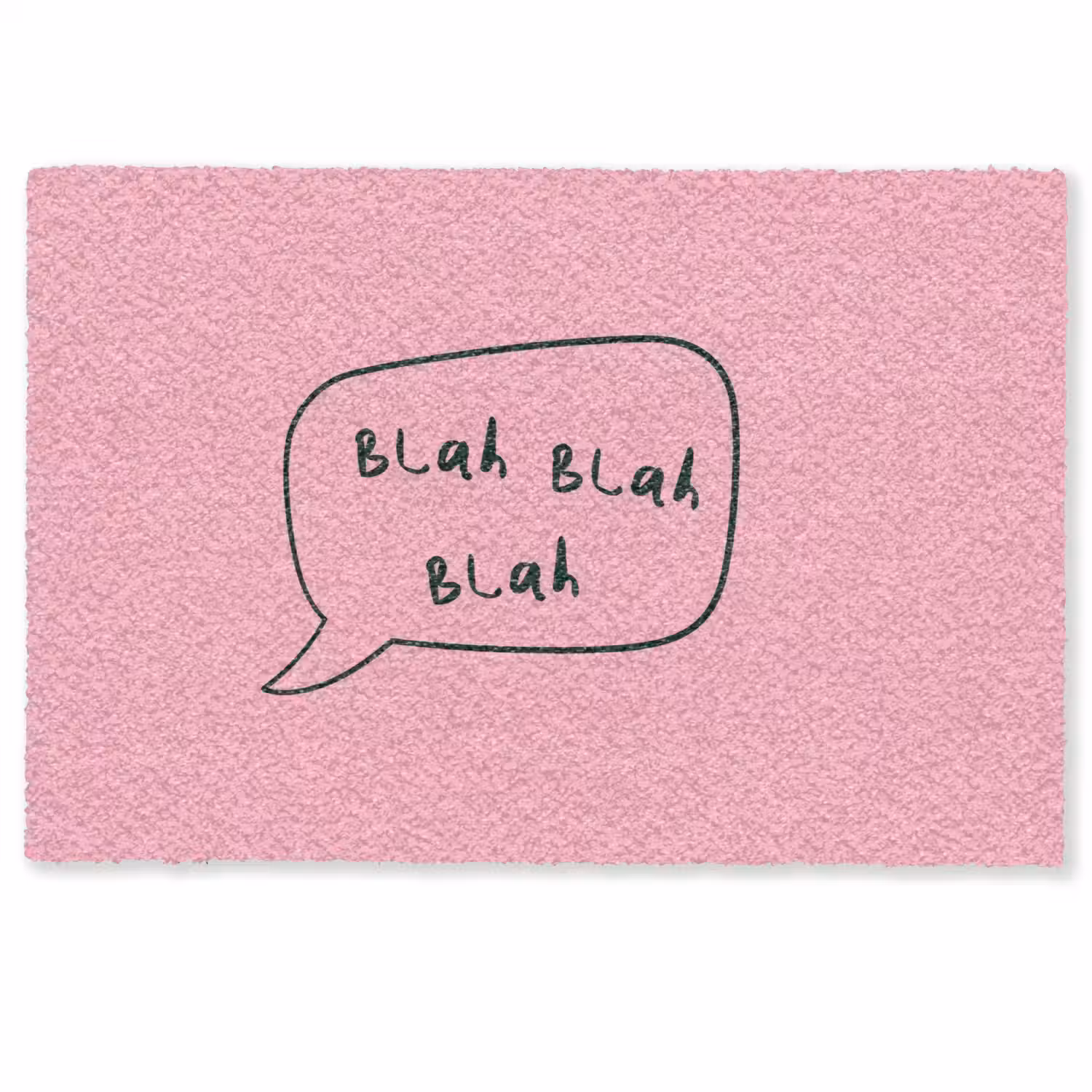 Tekstwolkje - BLAH BLAH BLAH - Roze Deurmat klein -zkaufland3d