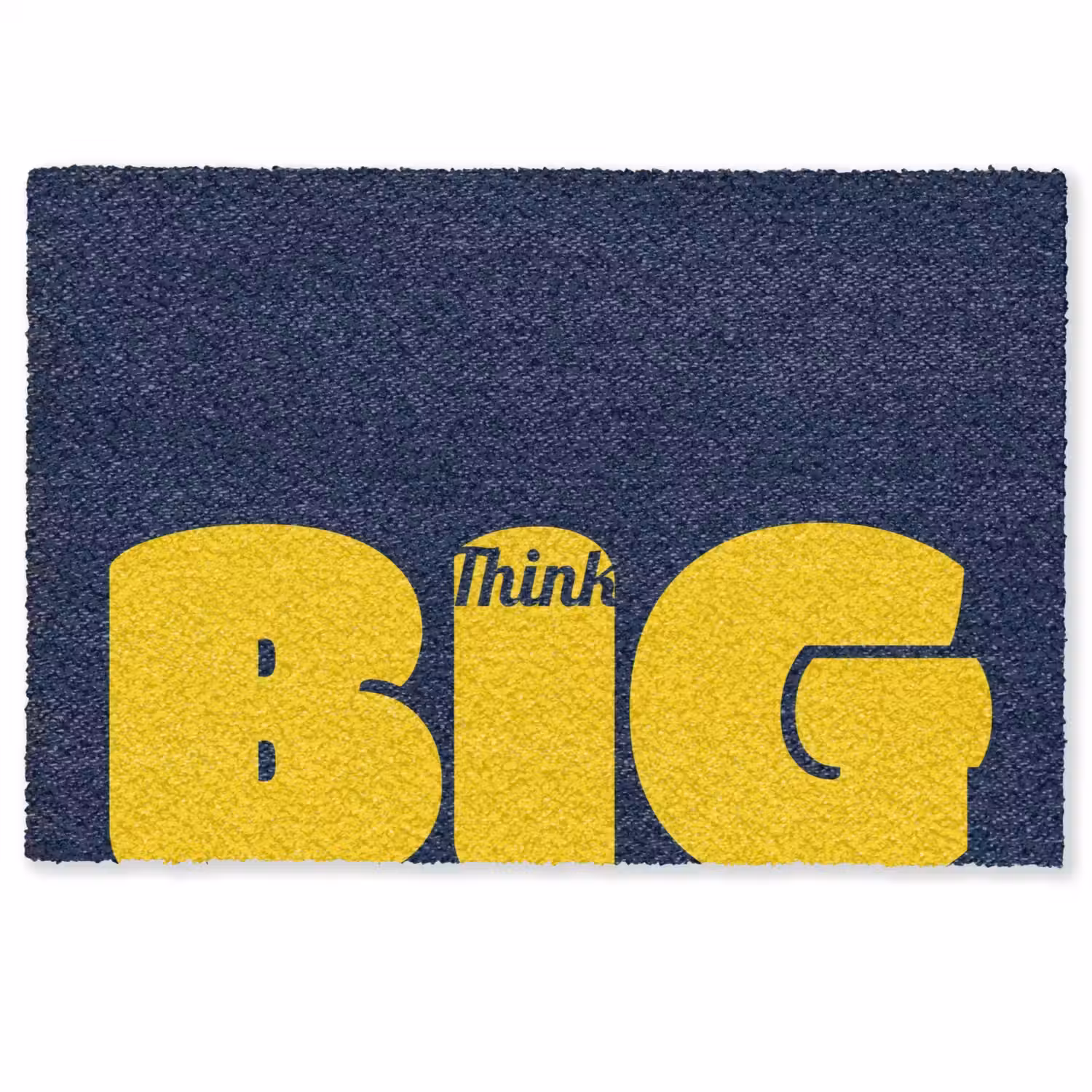 Think big - Blauw - Geel Deurmat klein -zkaufland3d