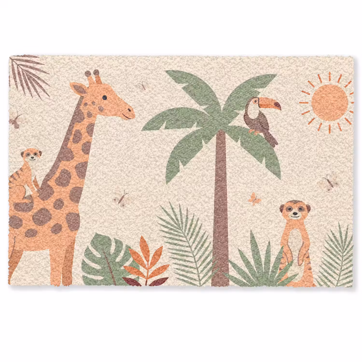 Dieren - Tropisch - Safari - Kleurrijk Deurmat klein -zkaufland3d