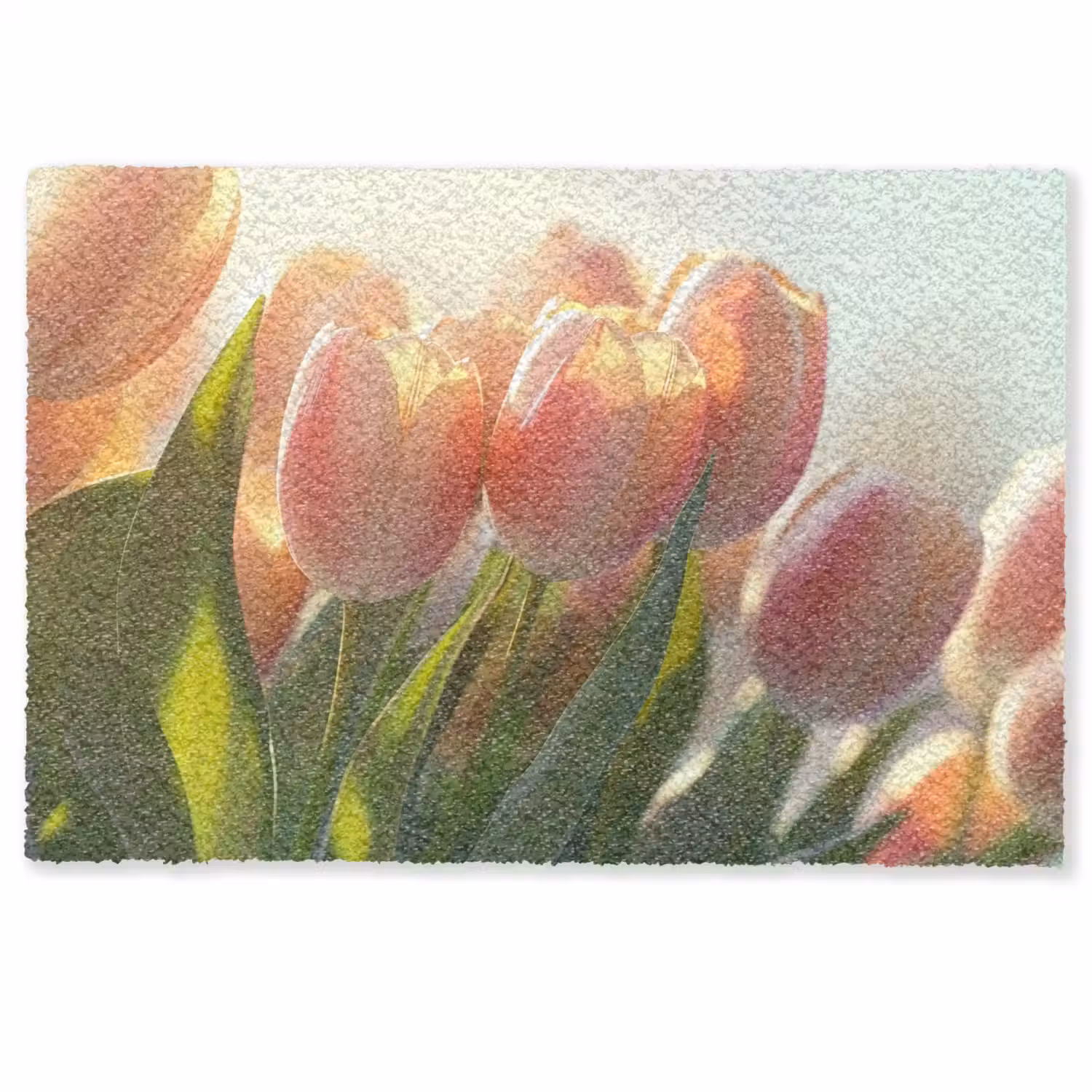 Tulpen - Roze - Zonnestralen Deurmat klein -zkaufland3d