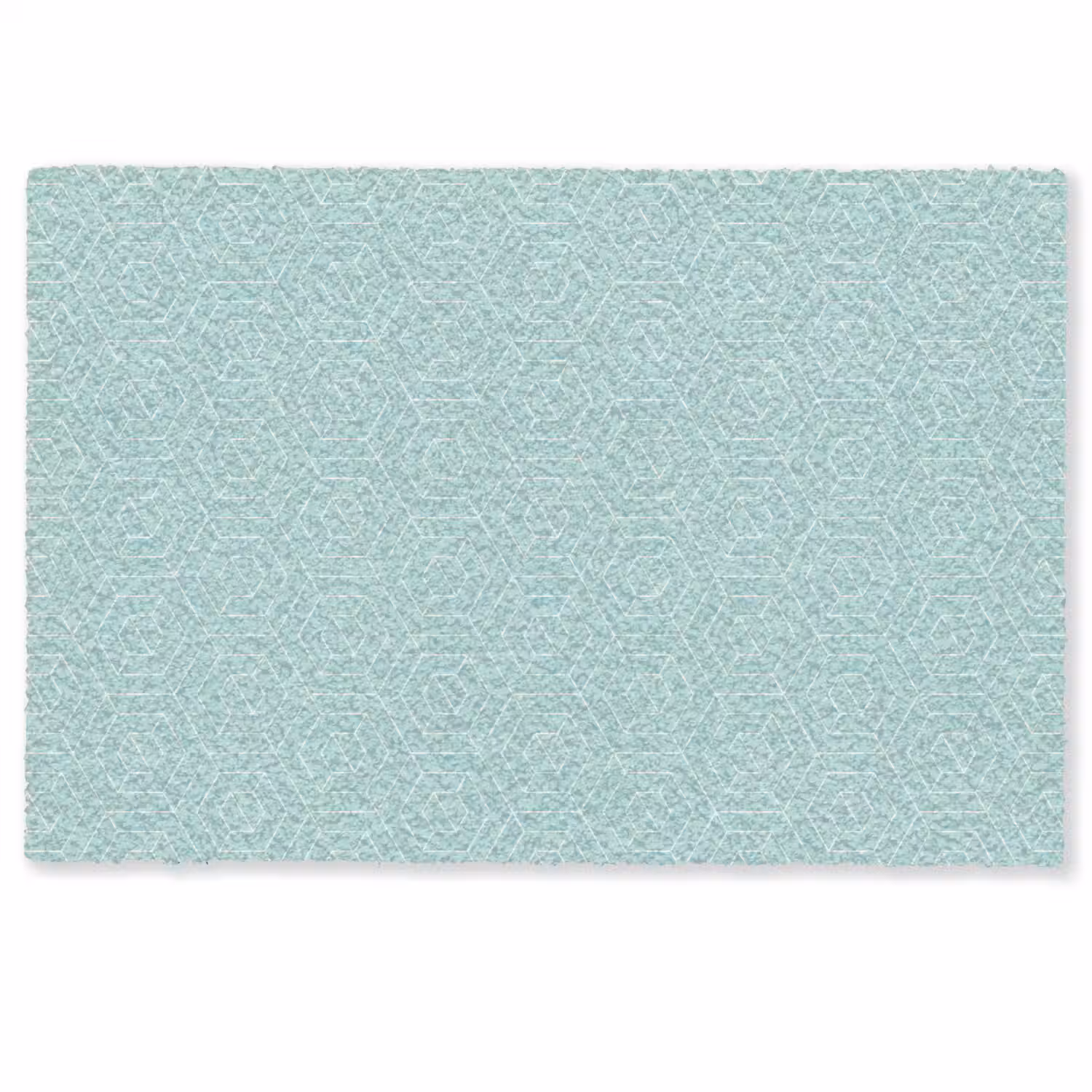 Turquoise - Patroon - Lijnen Deurmat klein 898 -zkaufland3d