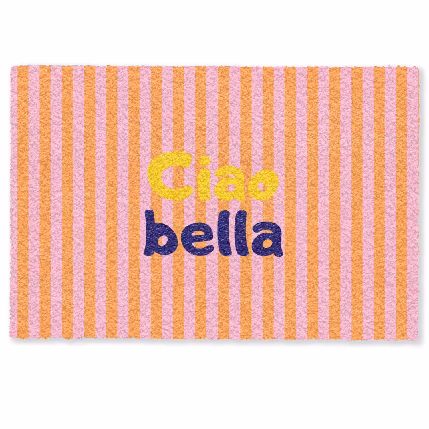 Verticaal - Strepen - Oranje - Ciao bella Deurmat klein -zkaufland3d