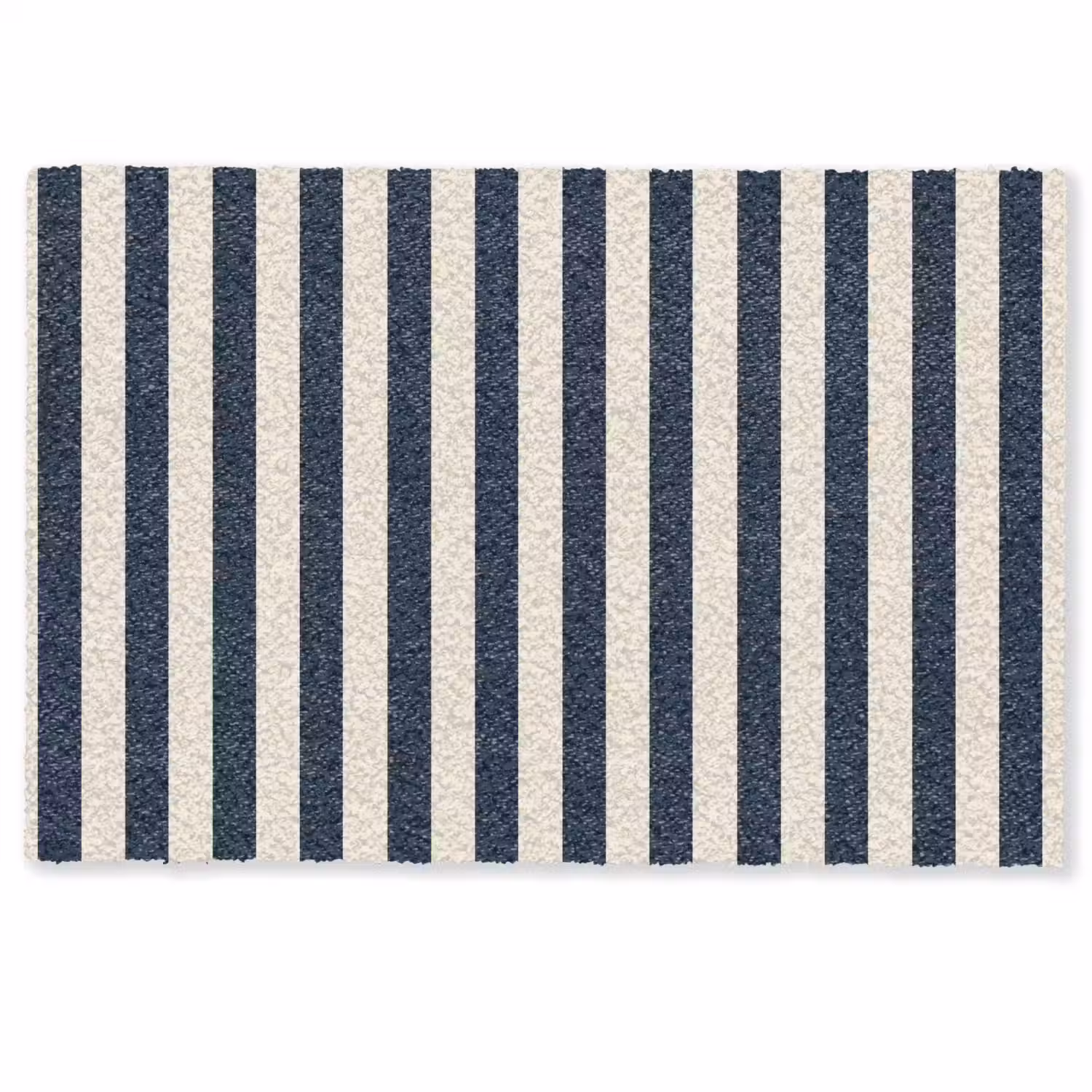 Verticale strepen - Blauw - Crème Deurmat klein 898 -zkaufland3d
