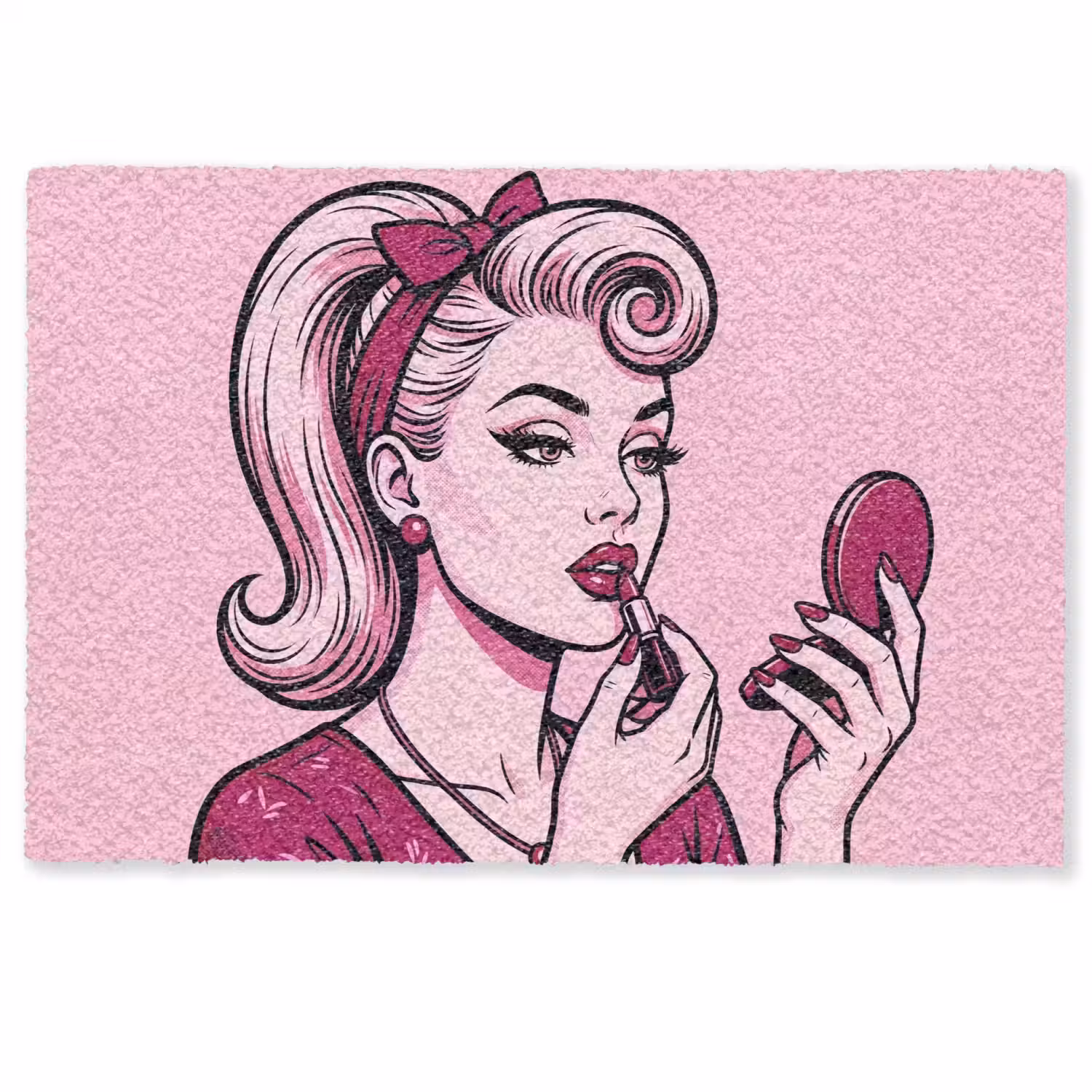 Vintage - Vrouw - Roze Deurmat klein -zkaufland3d