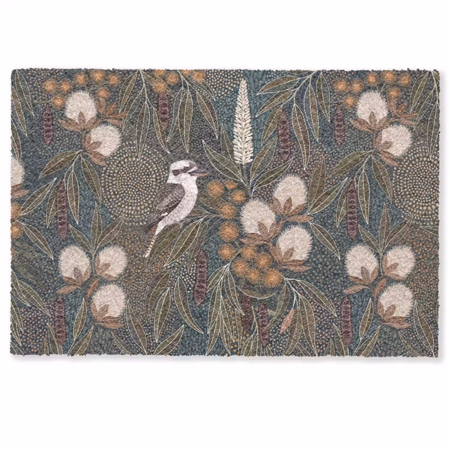 Vogel - Bladeren - Natuur - Illustratie - Groen Deurmat klein -zkaufland3d