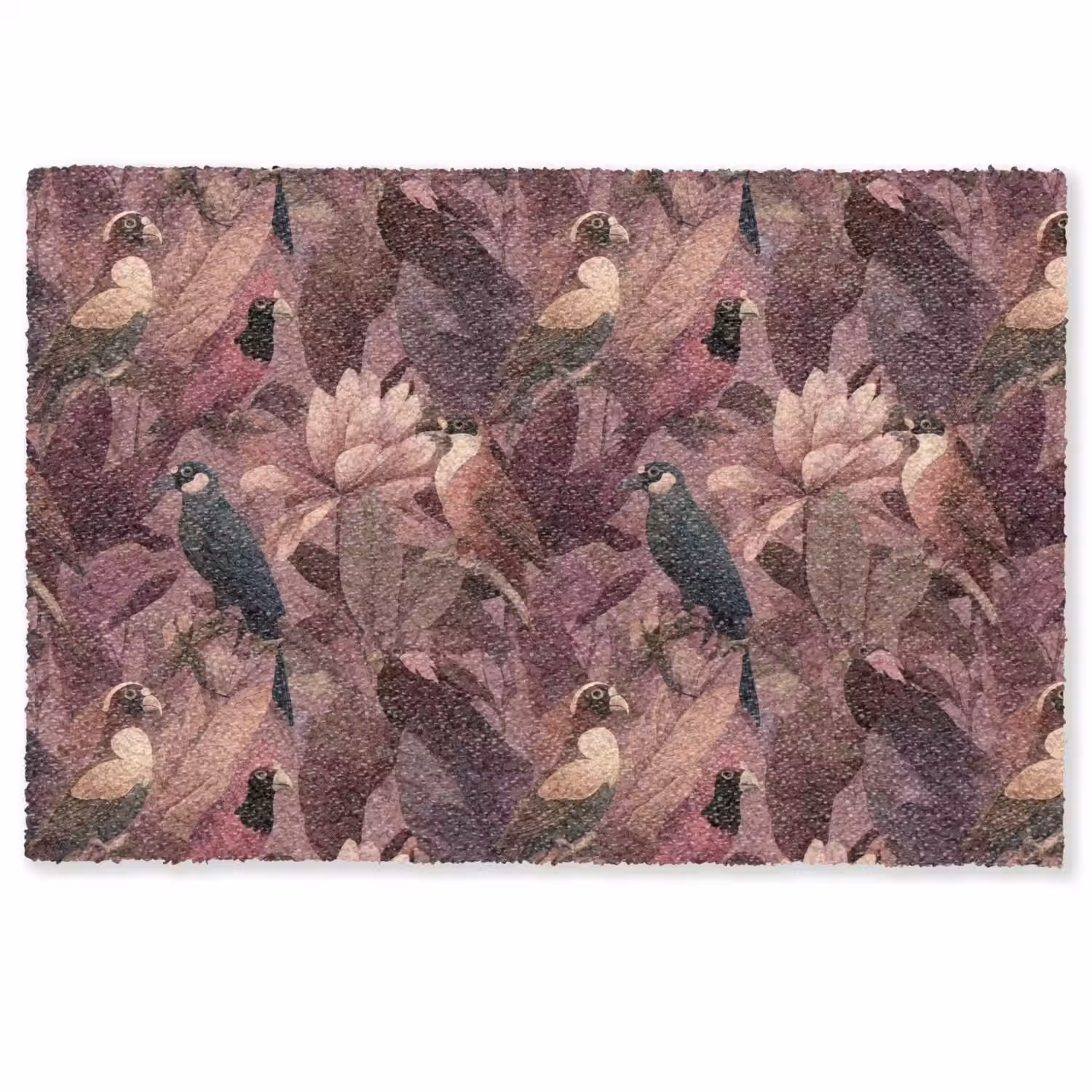 Vogels - Bladeren - Roze Deurmat klein 898 -zkaufland3d