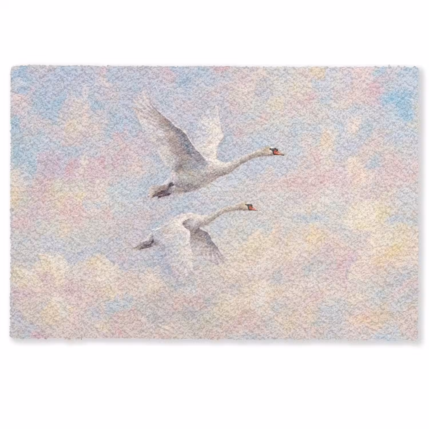 Vogel - Vliegend - Lucht - Modern - Pastel Deurmat klein -zkaufland3d
