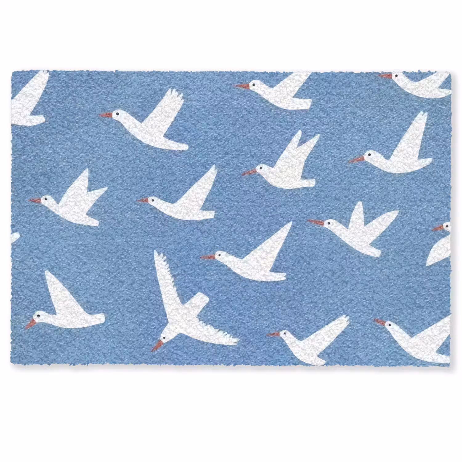 Vogels - Wit - Patroon Deurmat klein -zkaufland3d