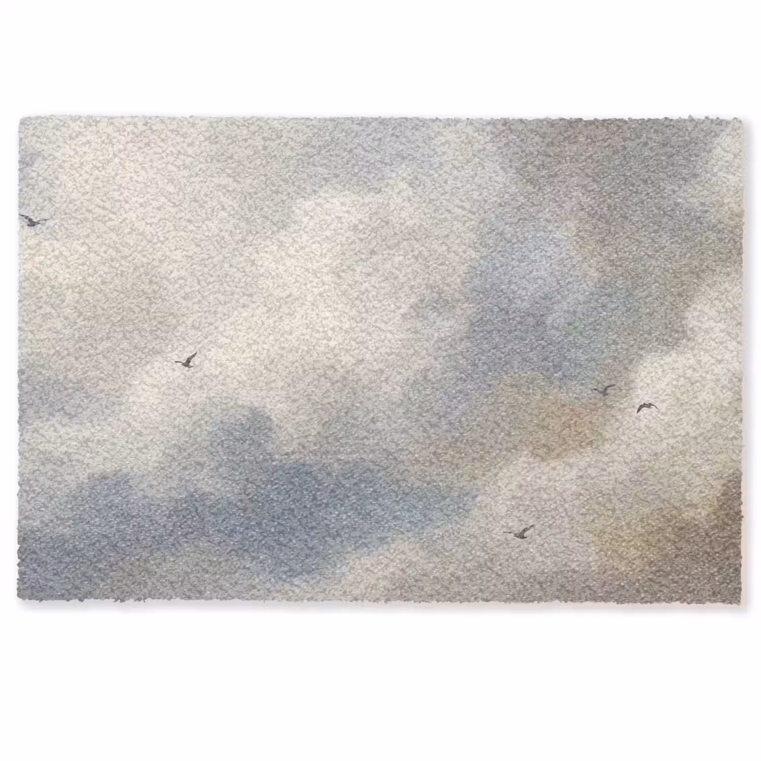 Vogel - Wolken - Natuur - Modern - Grijs Deurmat klein -zkaufland3d