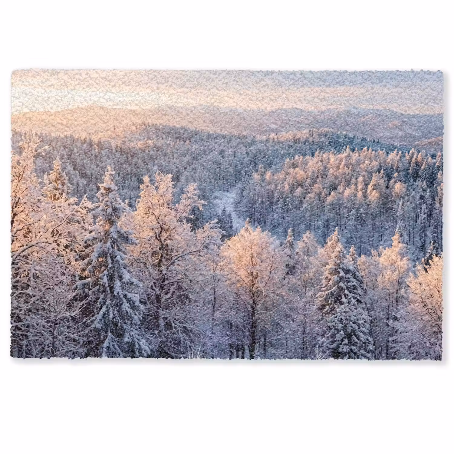 Bos - Bergen - Goud - Winter - Warm Deurmat klein -zkaufland3d