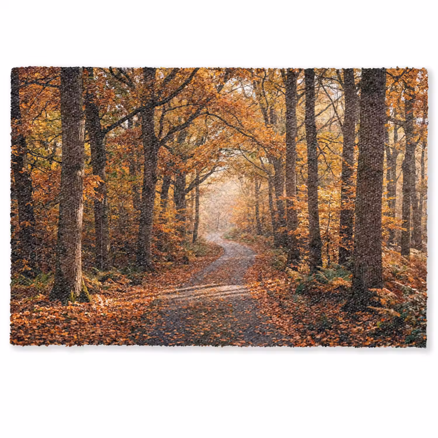 Bospad - Herfstbos - Bladeren - Oranje - Nostalgisch Deurmat klein -zkaufland3d