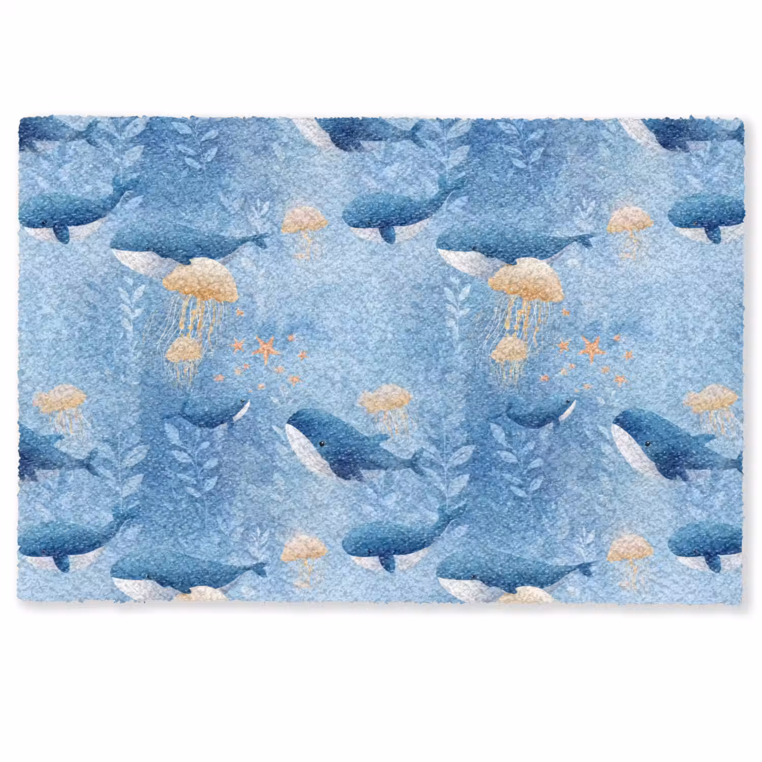 Walvissen - Oceaan - Blauw Deurmat klein 898 -zkaufland3d