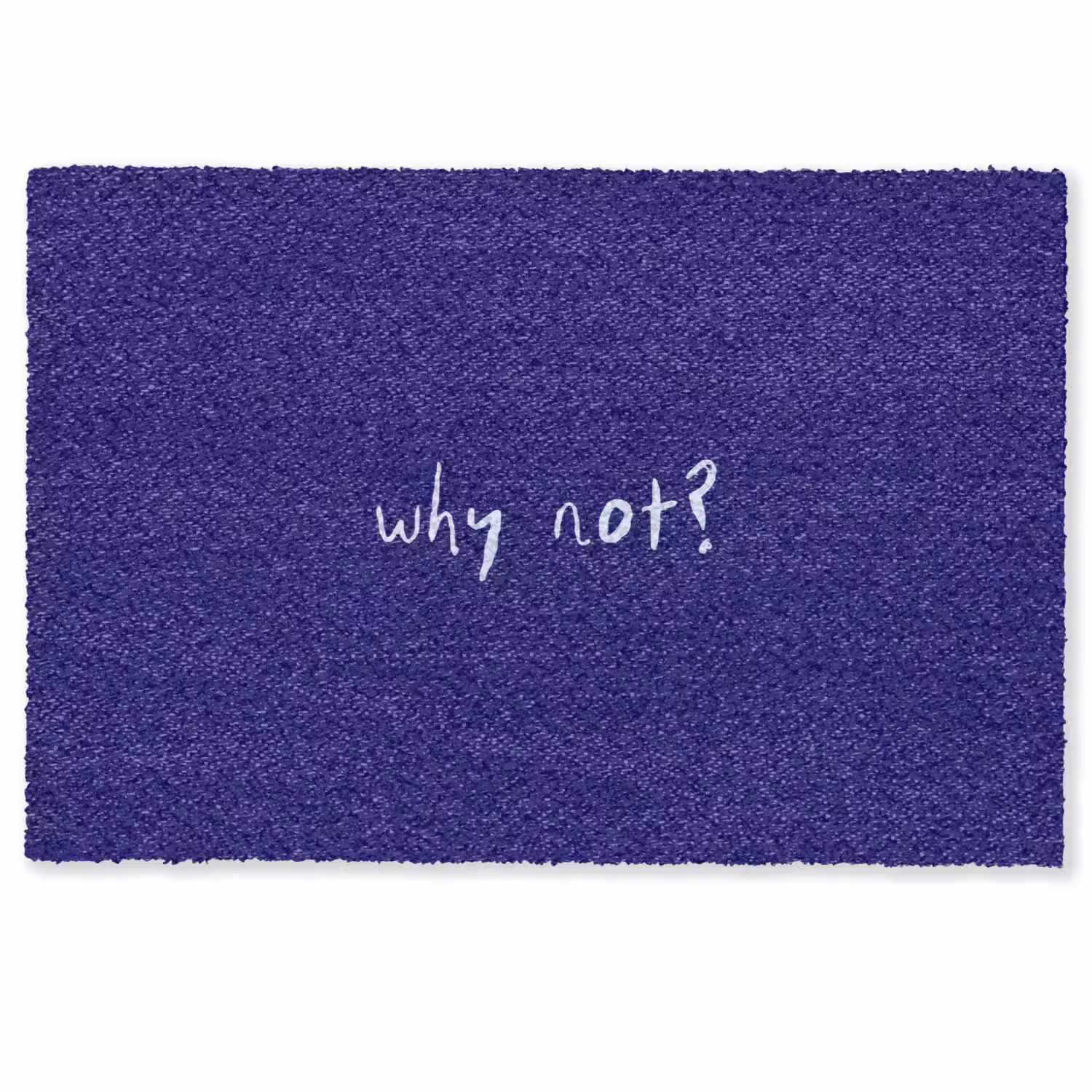 Why not - Blauw - Handgeschreven Deurmat klein -zkaufland3d