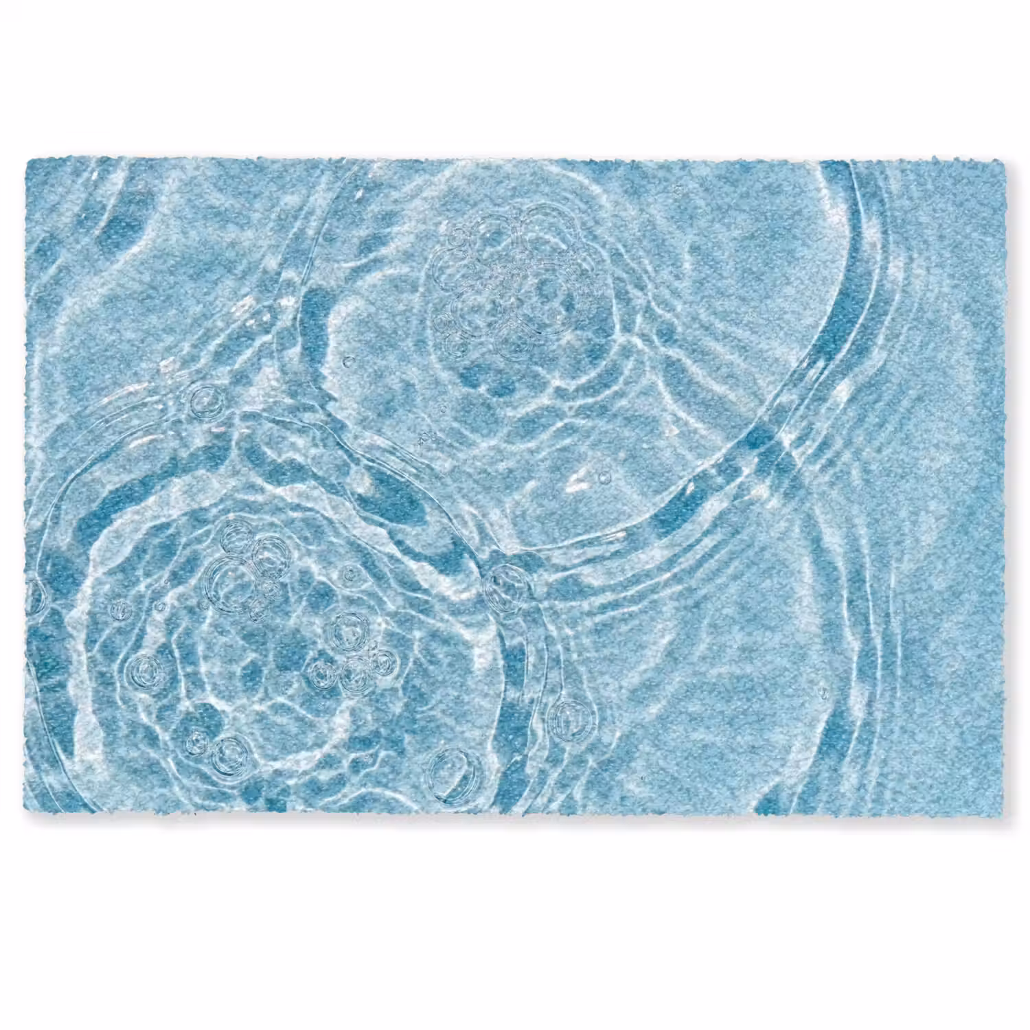 Water - Blauw - bubbels Deurmat klein -zkaufland3d