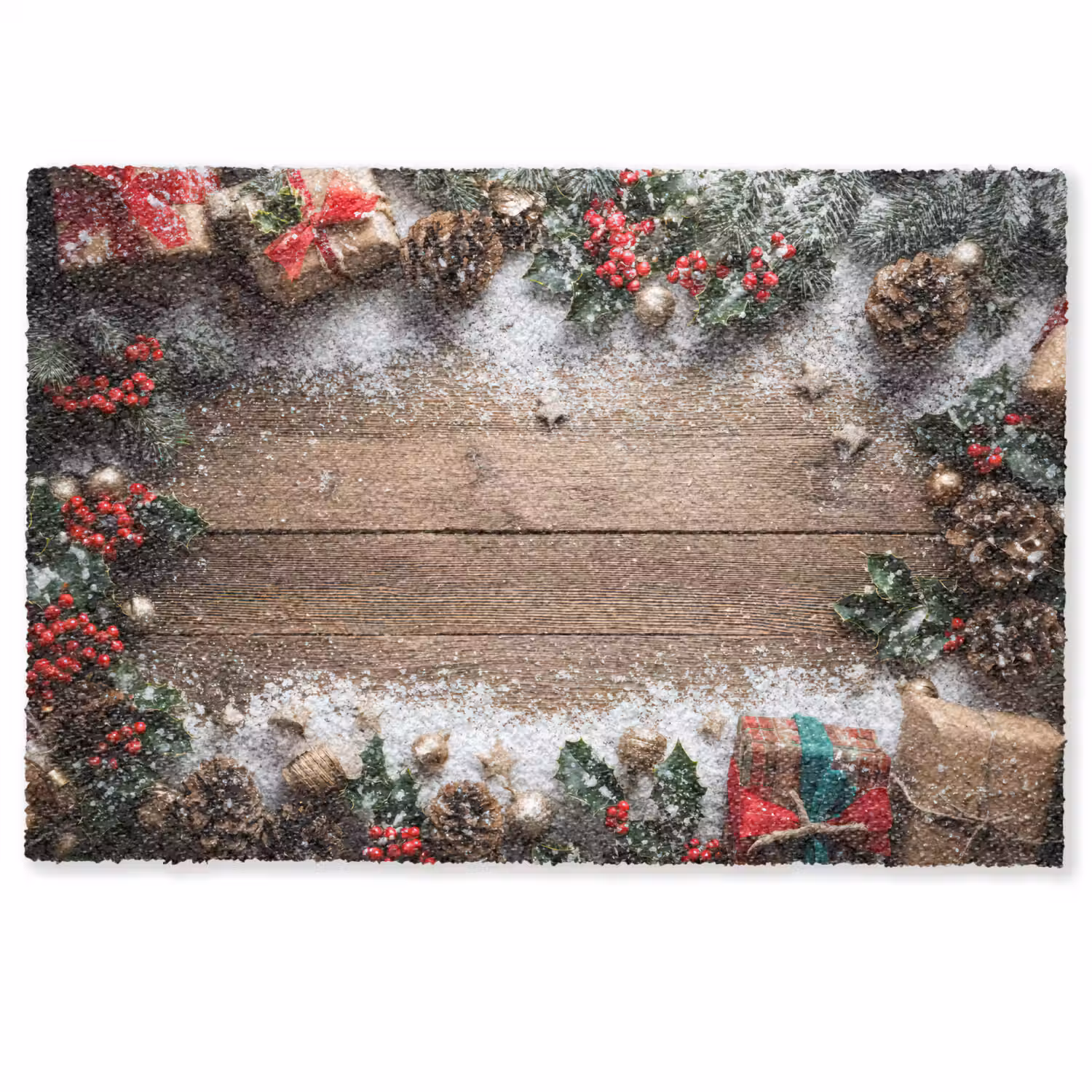 Kerstdecoratie - Geschenken - Hout - Veelkleurig Deurmat klein -zkaufland3d