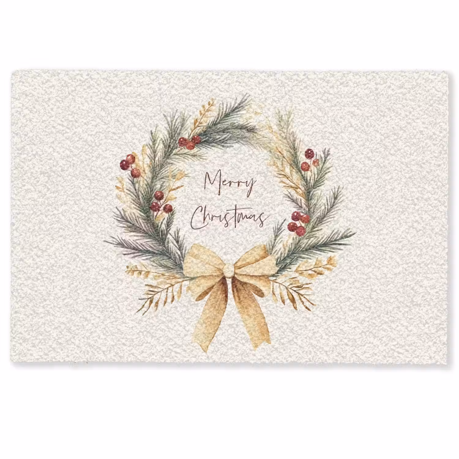 Kerstkrans - Kerst - Goud - Beige Deurmat klein -zkaufland3d