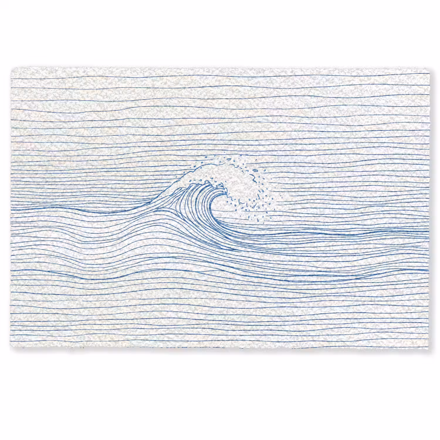 Golf - Brekende - Natuur - Minimalistisch - Blauw Deurmat klein -zkaufland3d