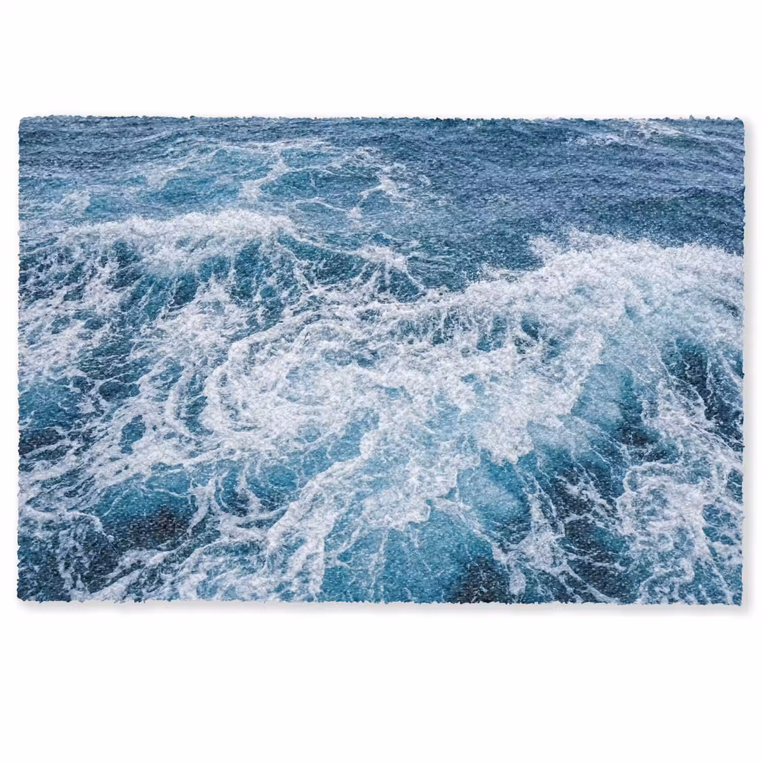 Golven - Oceaan - Blauw Deurmat klein -zkaufland3d
