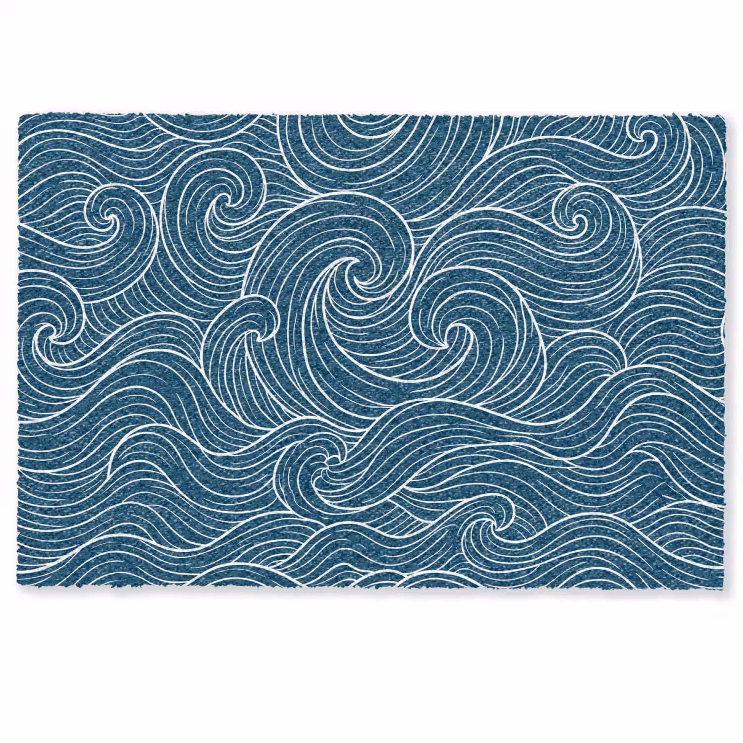 Golven - Spiraal - Water - Abstract - Blauw Deurmat klein -zkaufland3d