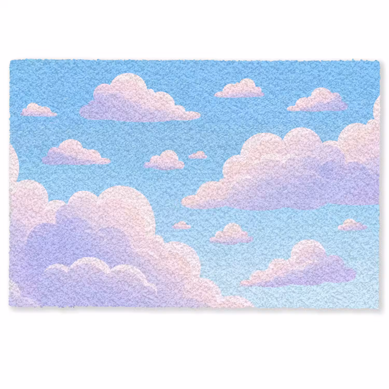 Wolken - Roze - Blauw - Natuur - Modern Deurmat klein -zkaufland3d