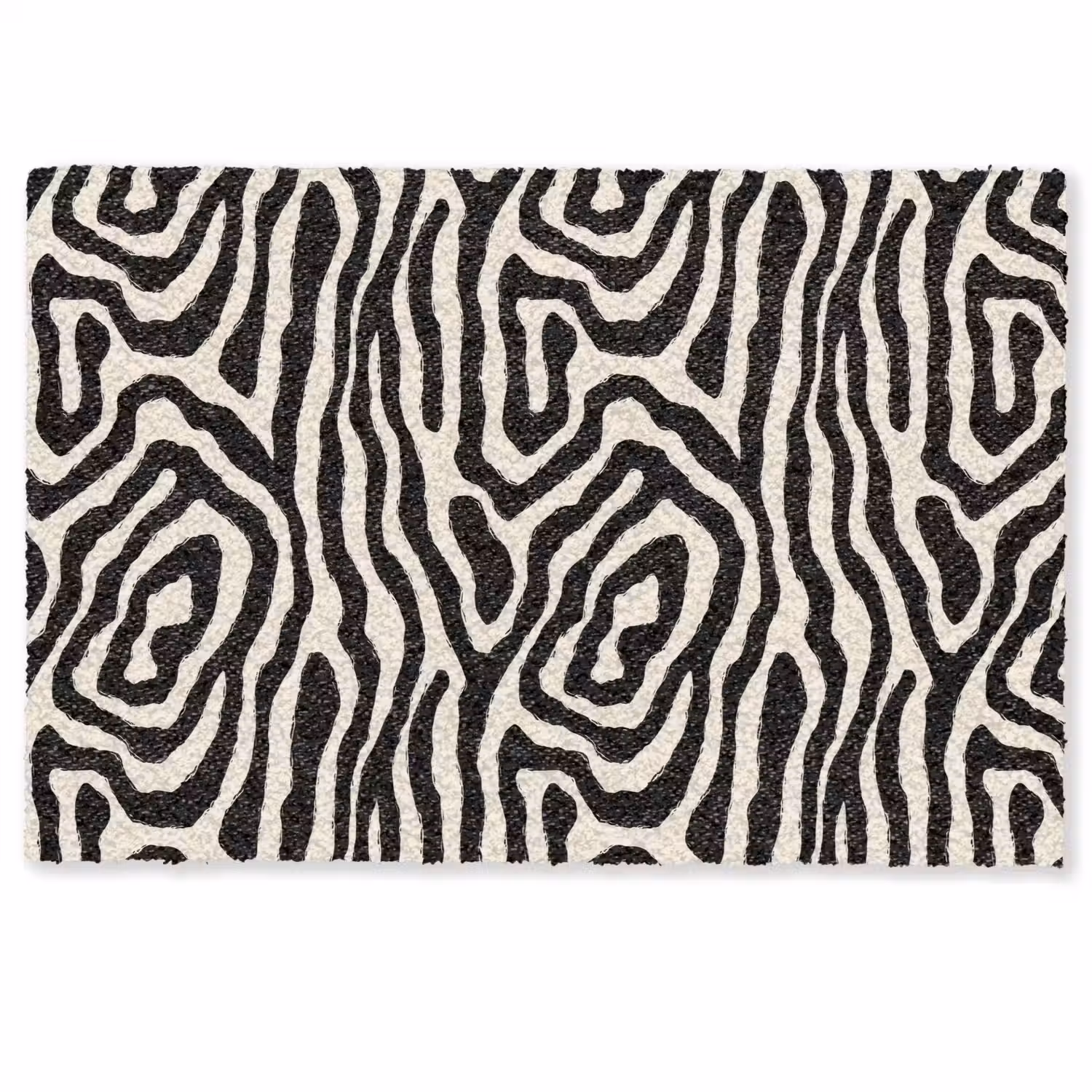 Zebra - Abstract - Zwart Deurmat klein 898 -zkaufland3d