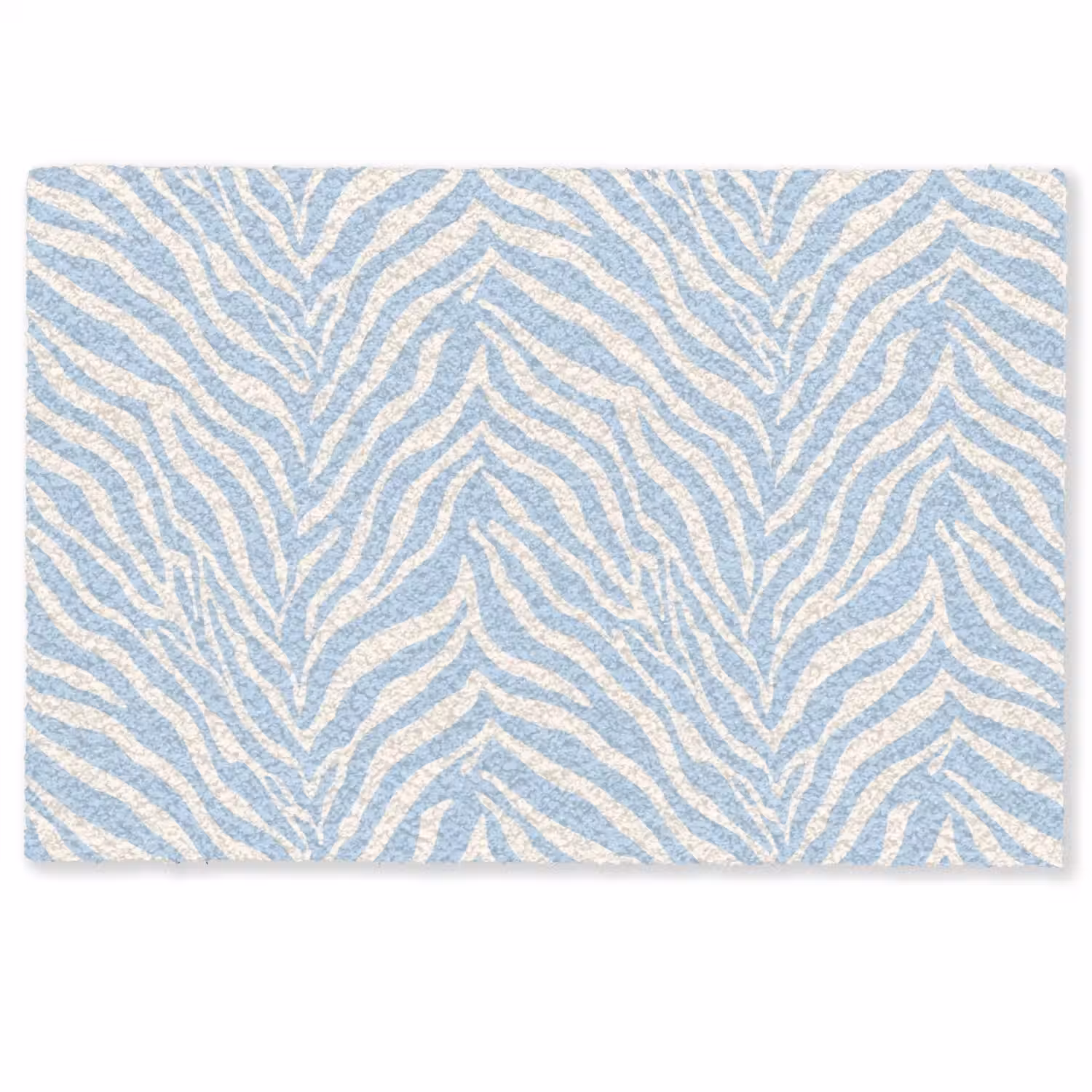 Zebra - Motief - Blauw - Wit Deurmat klein 898 -zkaufland3d