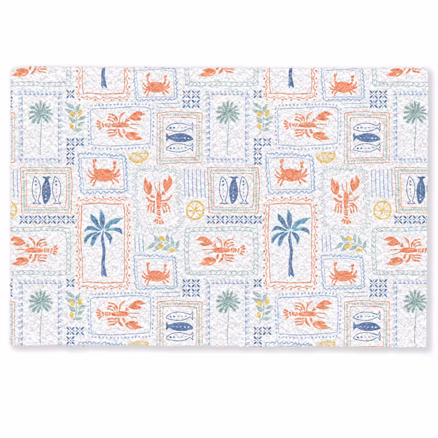 Zee - Zomer - Krab - Patroon Deurmat klein 898 -zkaufland3d