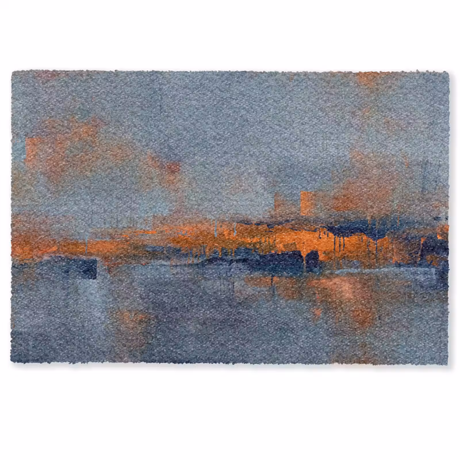 Fußmatte - Zusammenfassung – Farben – Modern – Orange – Grau - Abstract - Kleuren - Modern - Oranje - Grijs Deurmat klein