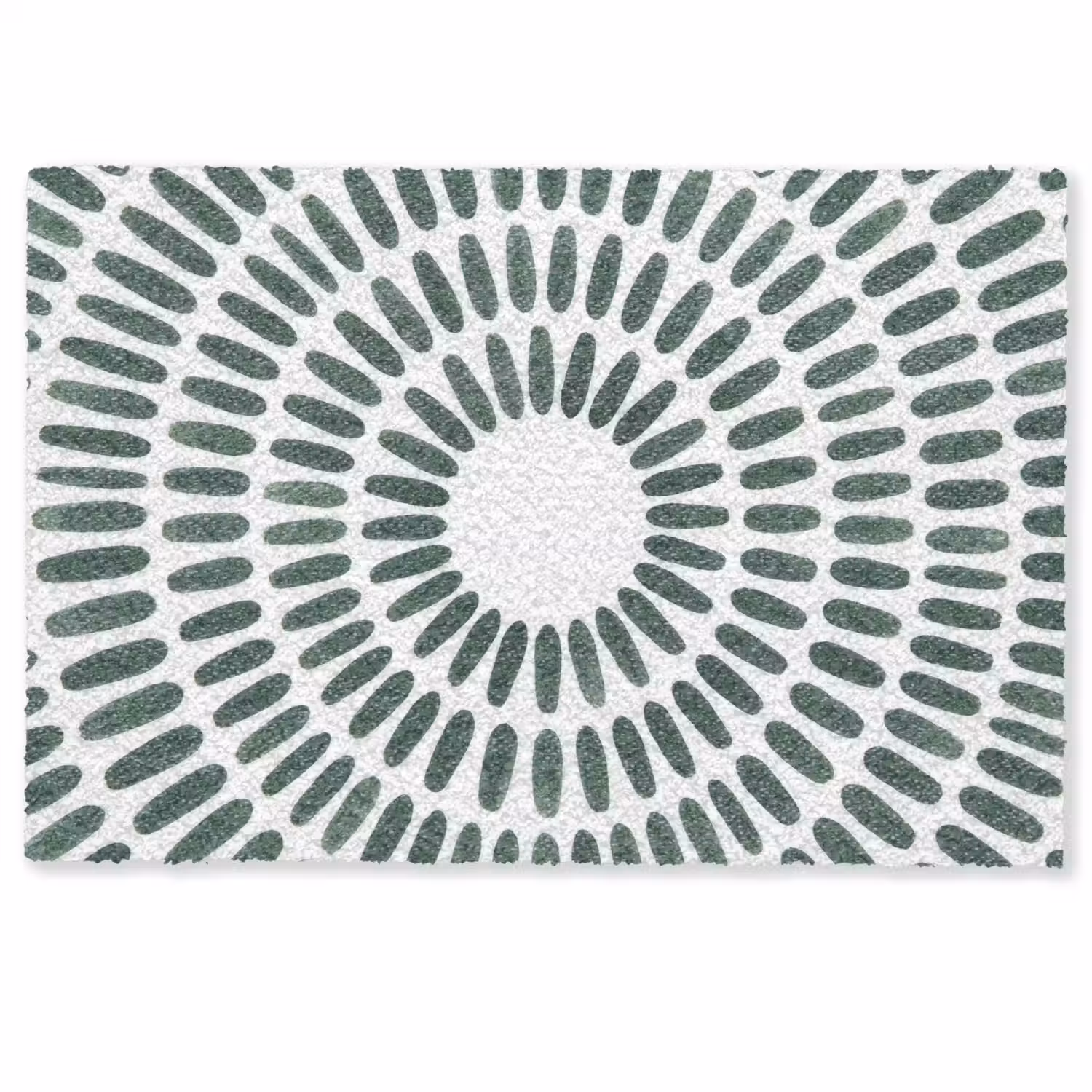 Abstract - Cirkel - Patroon - Modern - Groen Deurmat klein -zkaufland3d