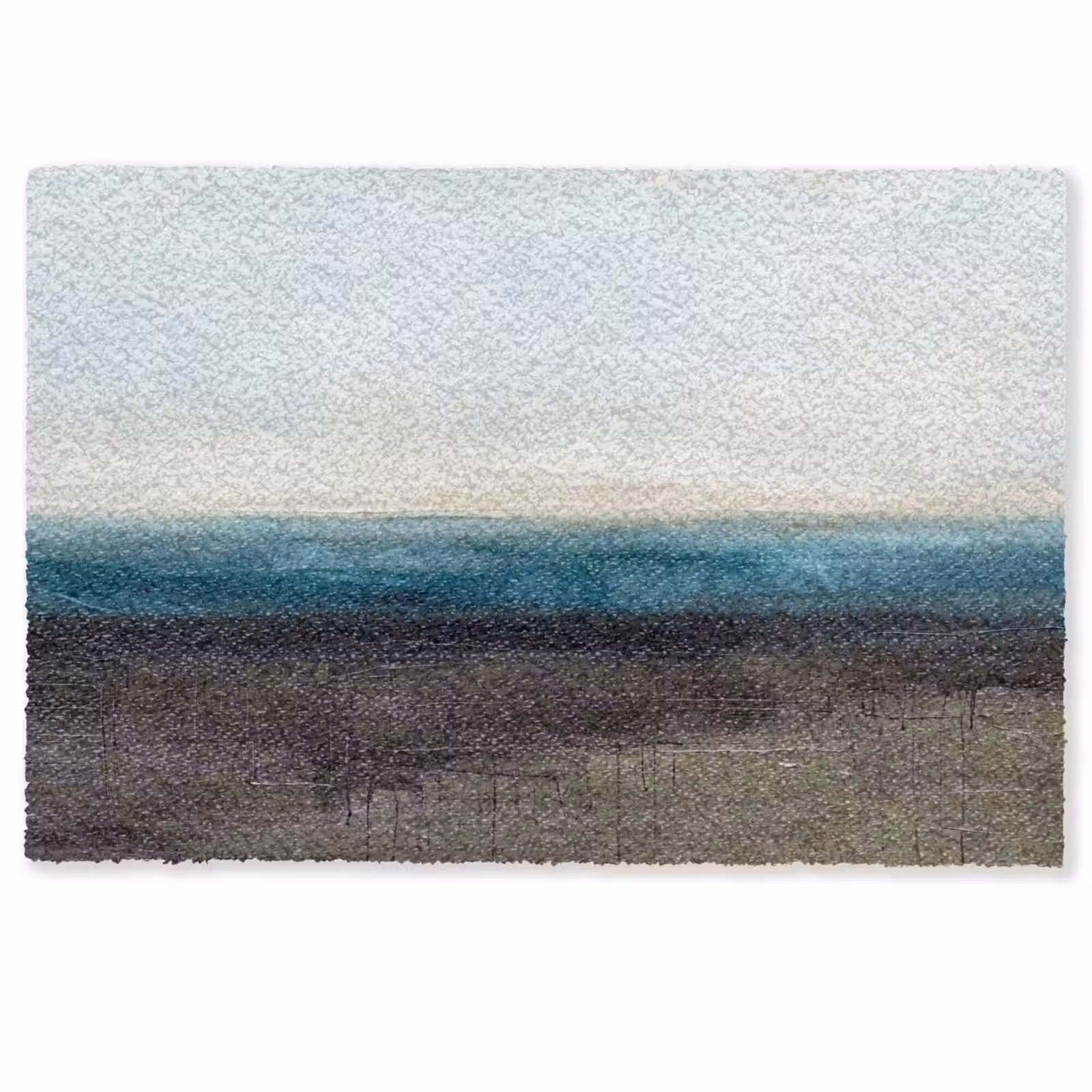 Fußmatte - Zusammenfassung – Landschaft – Horizont – Blau – Modern - Abstract - Landschap - Horizon - Blauw - Modern Deurmat klein