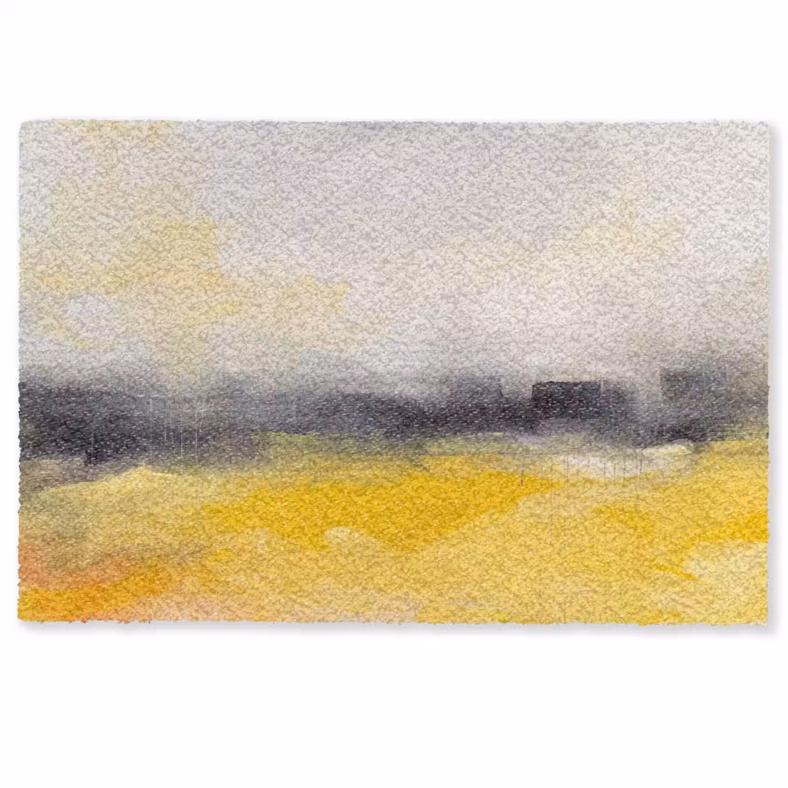Fußmatte - Zusammenfassung – Landschaft – Modern – Gelb - Abstract - Landschap - Modern - Geel Deurmat klein