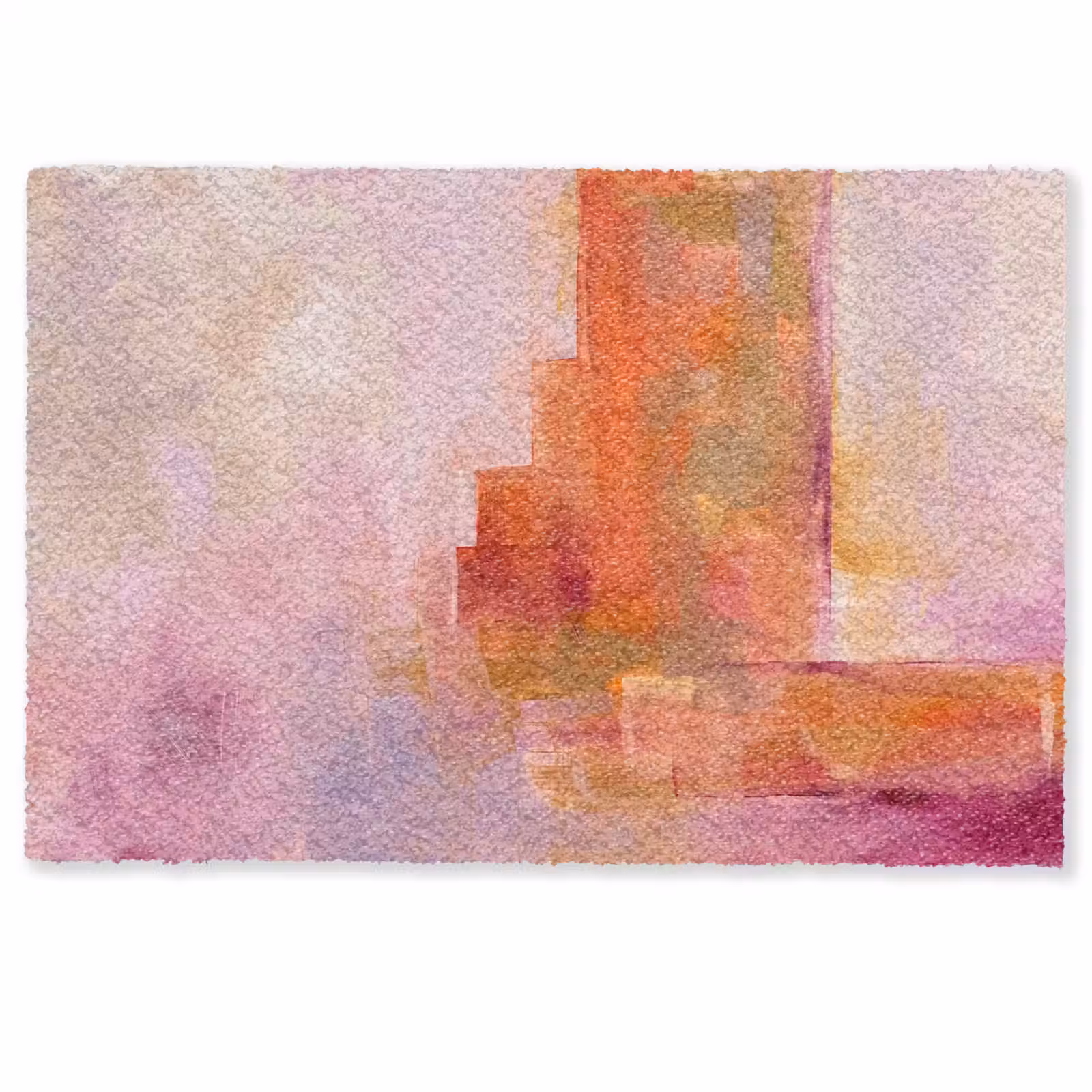Fußmatte - Zusammenfassung – Pinselstriche – Kunst – Lila – Gold - Abstract - Borstelstreken - Kunst - Paars - Goud Deurmat klein