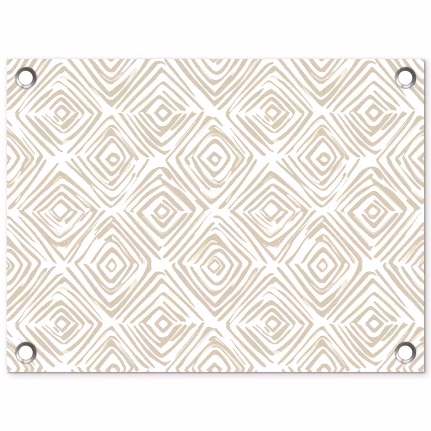 Abstract - Ruit - Beige tuinposter los doek klein 239 -3d