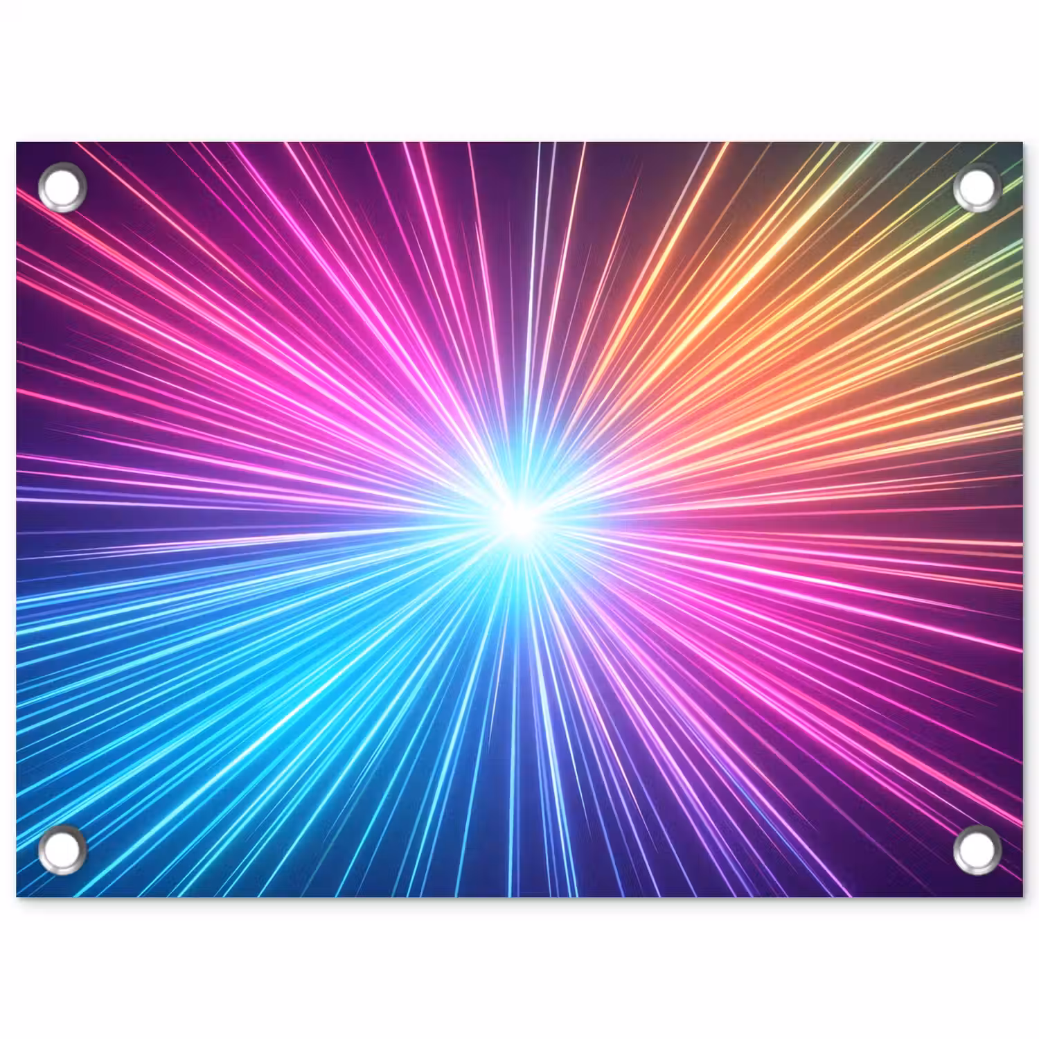 Abstract - Light - Burst - Modern - Colorful tuinposter los doek klein -3d