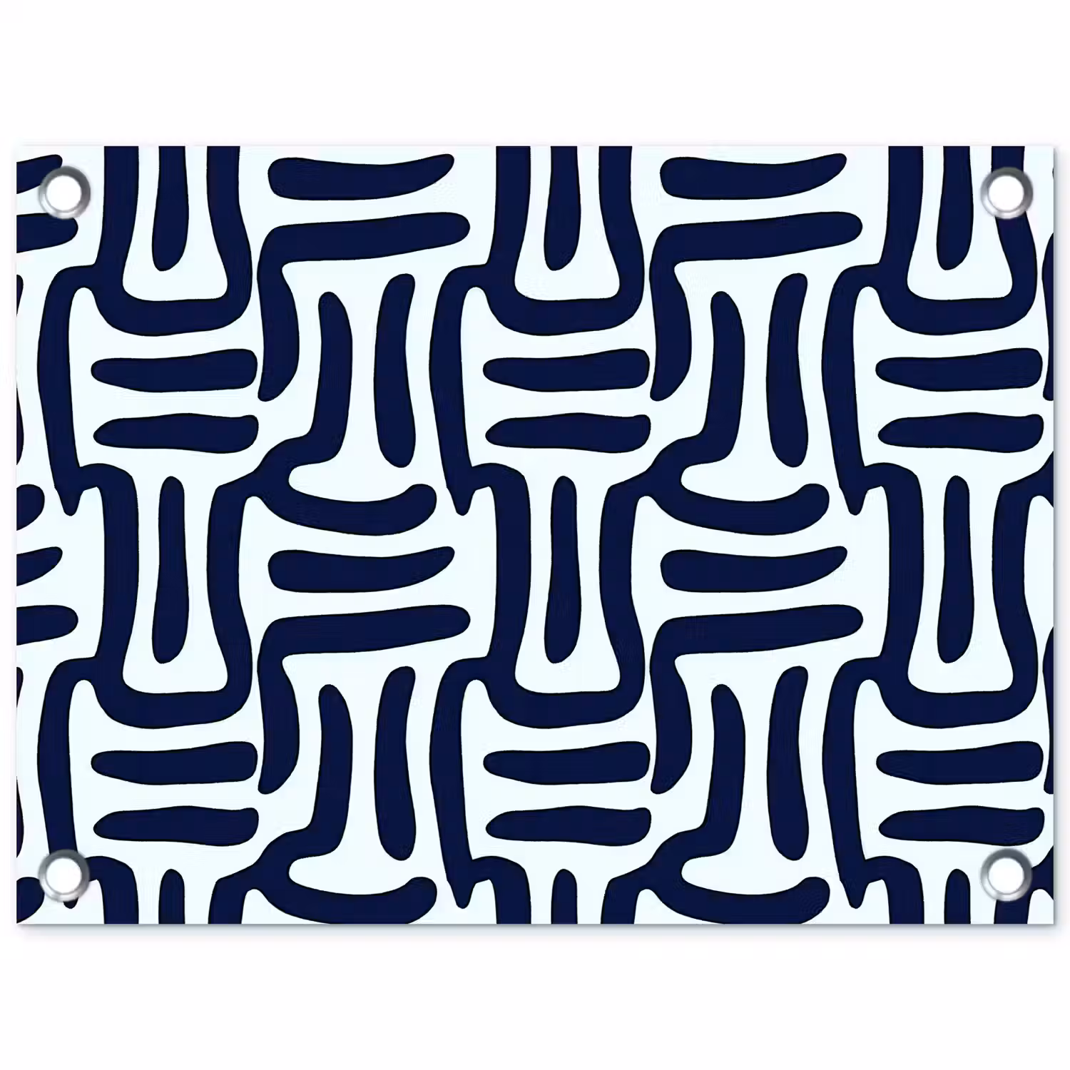Abstract - Modern - Blauw tuinposter los doek klein 239 -3d