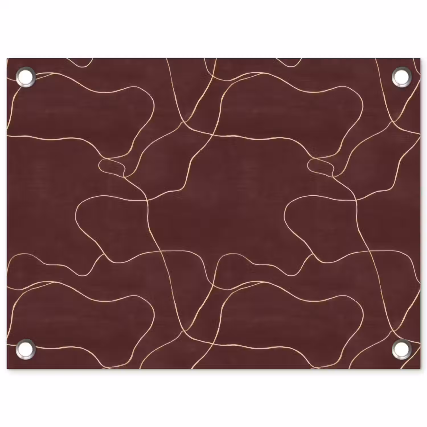 Abstract - Modern - Bruin tuinposter los doek klein 239 -3d