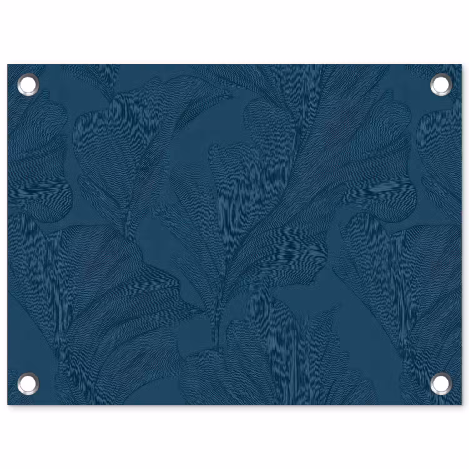 Abstract - Patroon - Donkerblauw - Elegant tuinposter los doek klein 239 -3d