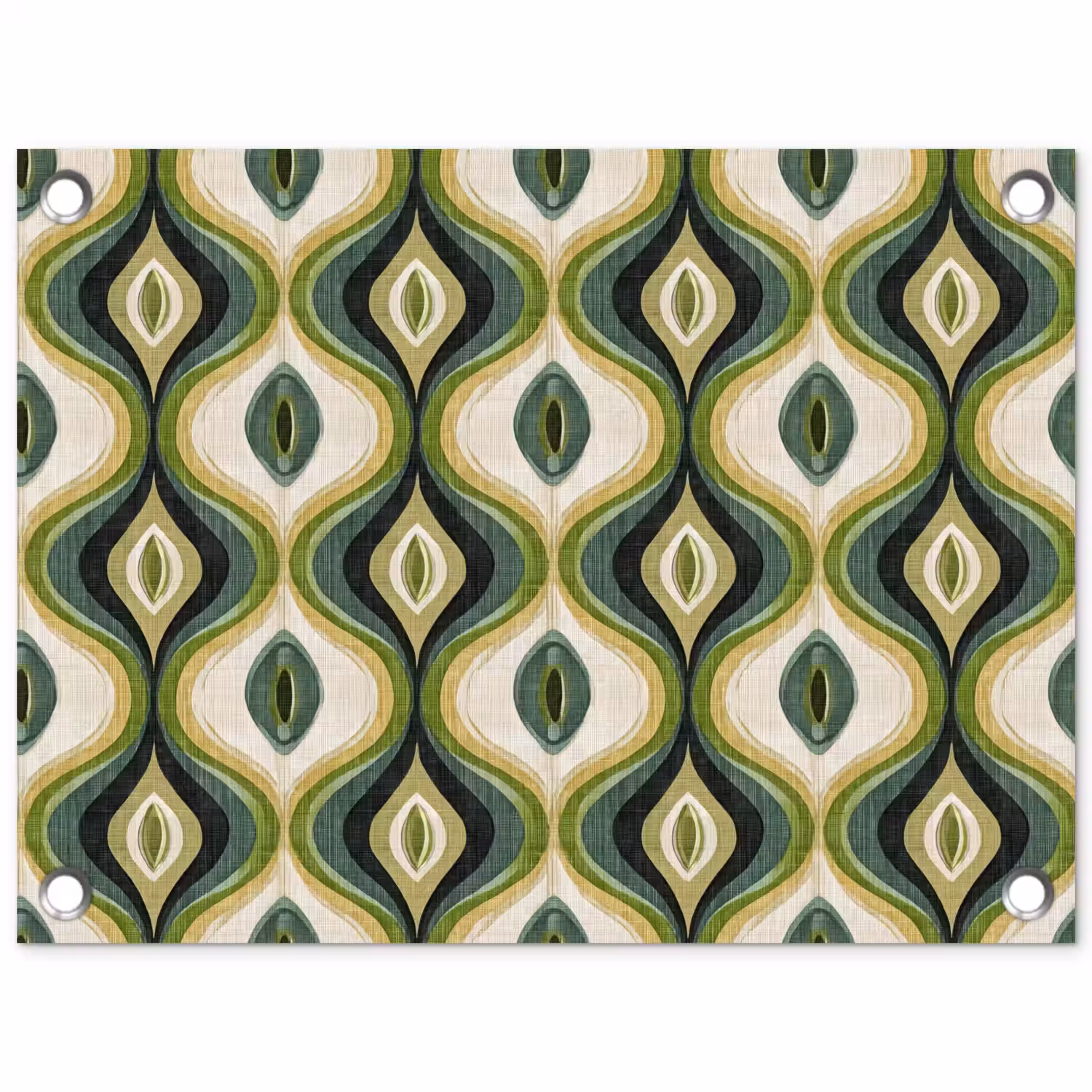 Abstract - Ritmisch - Groen tuinposter los doek klein 239 -3d