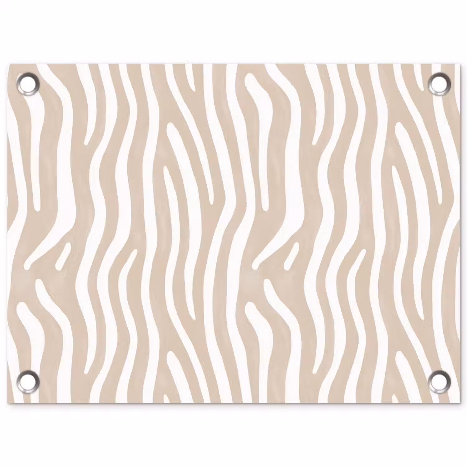 Abstract - Zebra - Beige tuinposter los doek klein 239 -3d