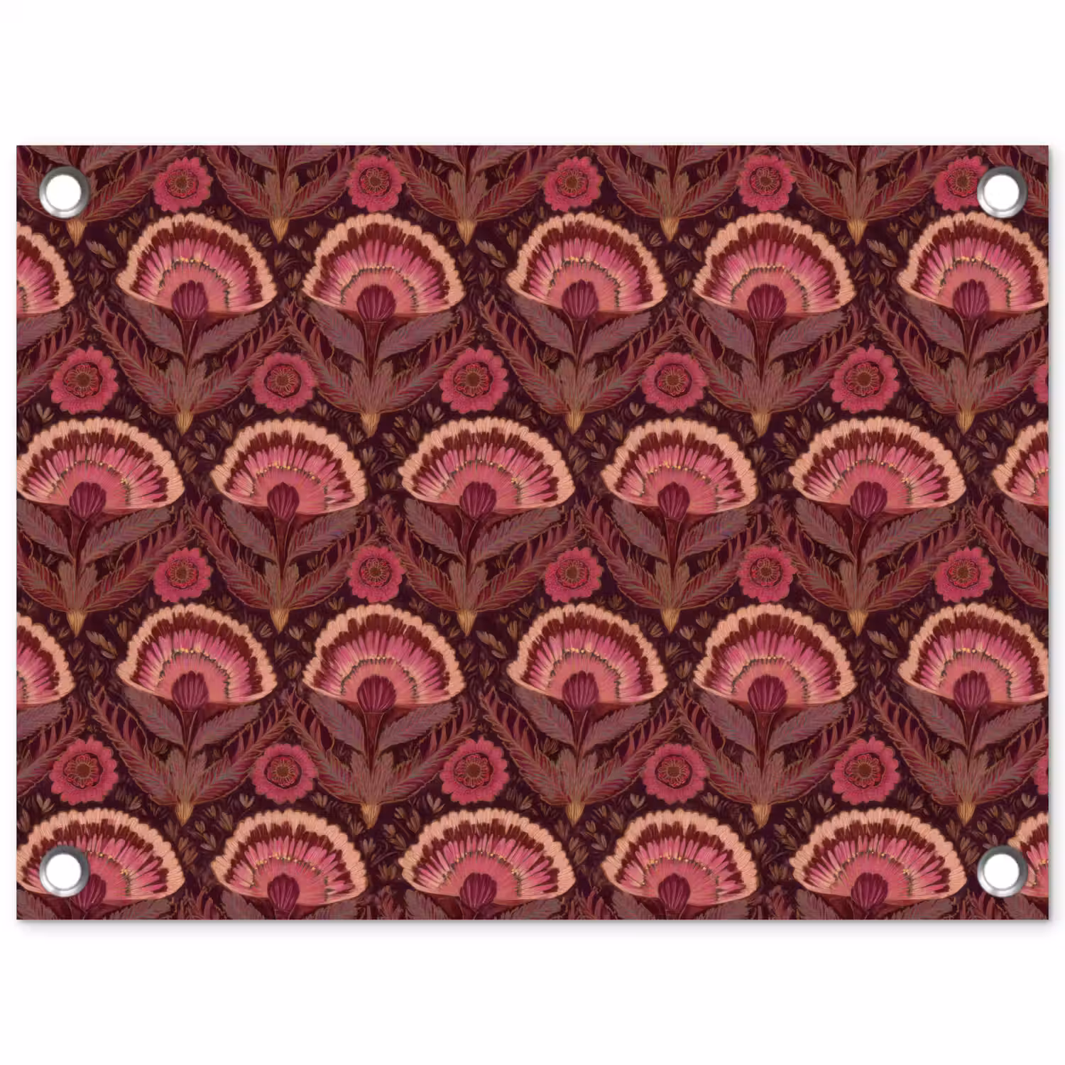 Antiek - Bloemen - Kleurrijk tuinposter los doek klein 239 -3d
