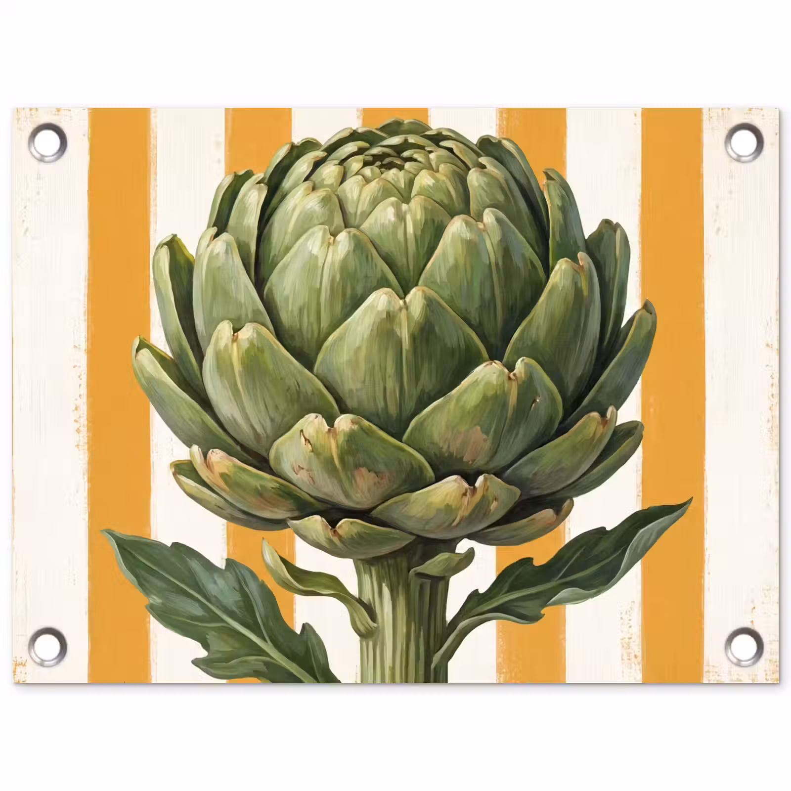 Gartenposter - Artischocke – Modern – Gemüse - Artisjok - Modern - Groente tuinposter los doek klein
