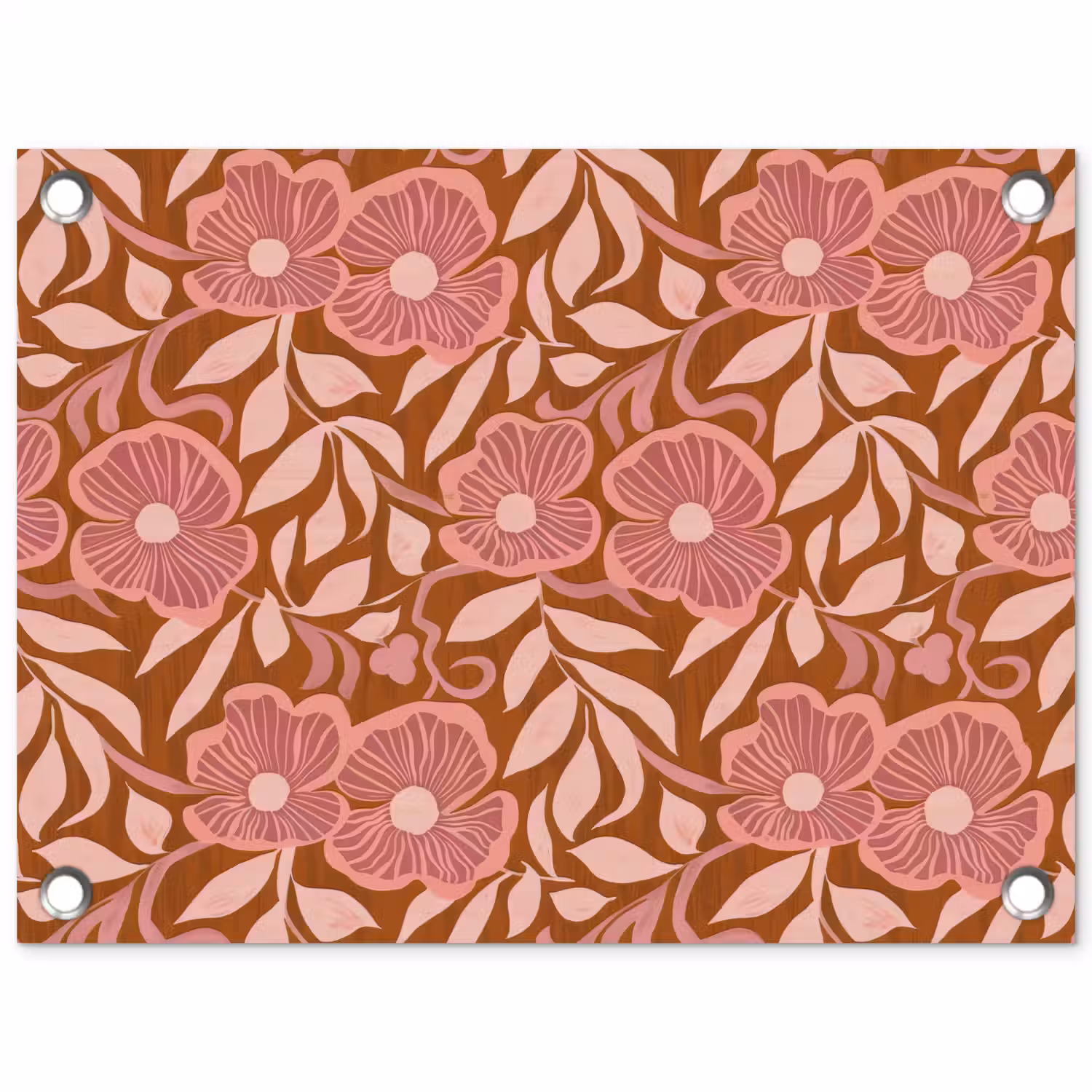 Sfeer - Bloemen - Roze tuinposter los doek klein 239 -3d