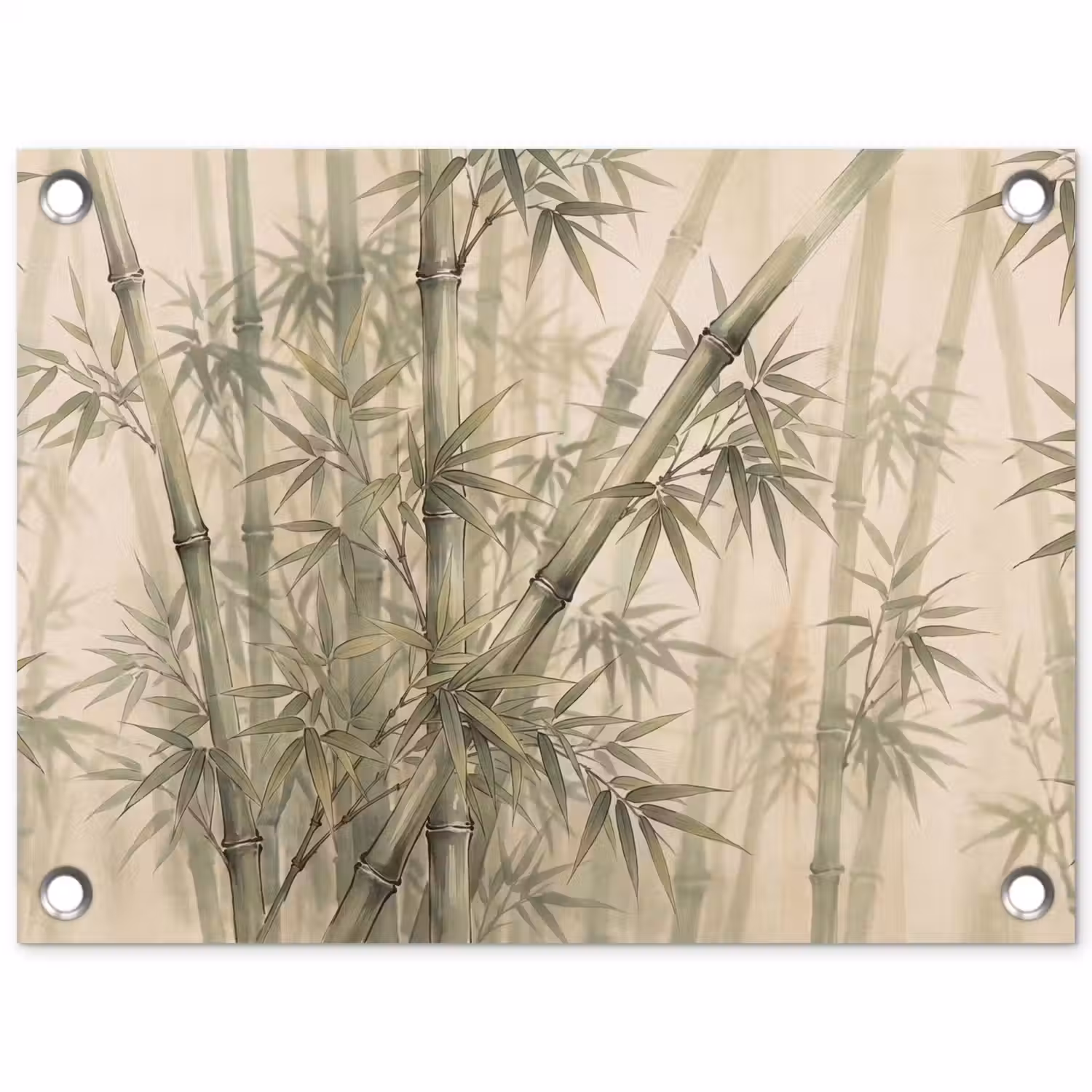 Bamboe - Bladeren - Aziatisch - Groen - Natuur tuinposter los doek klein -3d