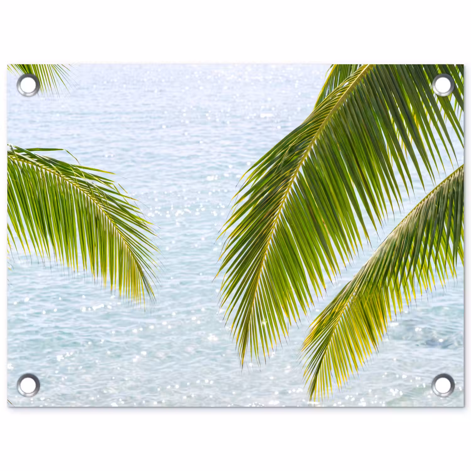 Boom - Bladeren - Water - Tropisch - Groen tuinposter los doek klein -3d