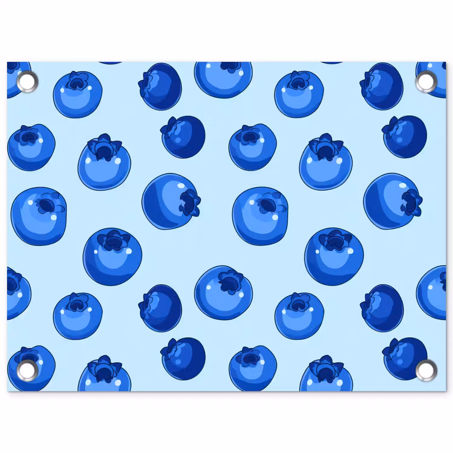 Bessen - Modern - Blauw tuinposter los doek klein 239 -3d