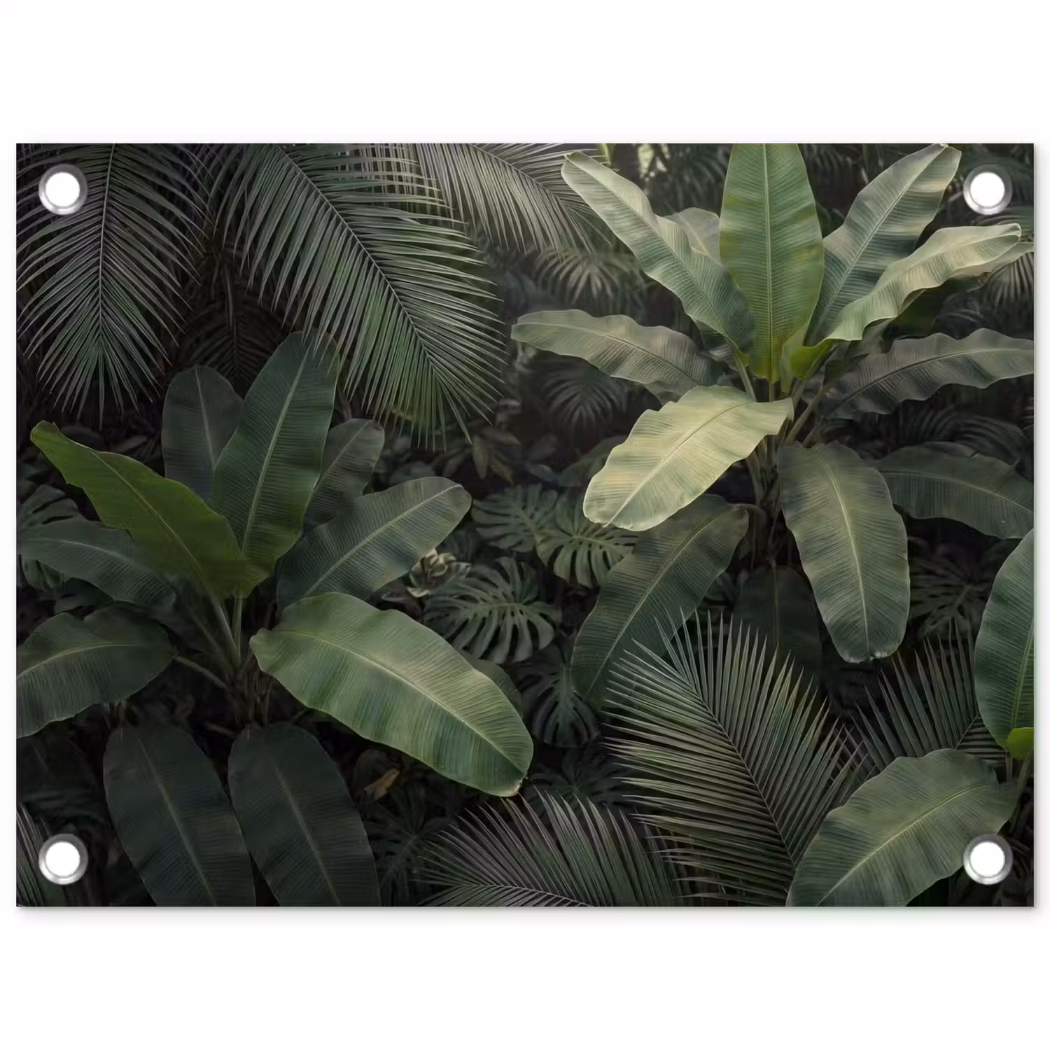 Bladeren - Groen - Tropisch - Natuur tuinposter los doek klein -3d
