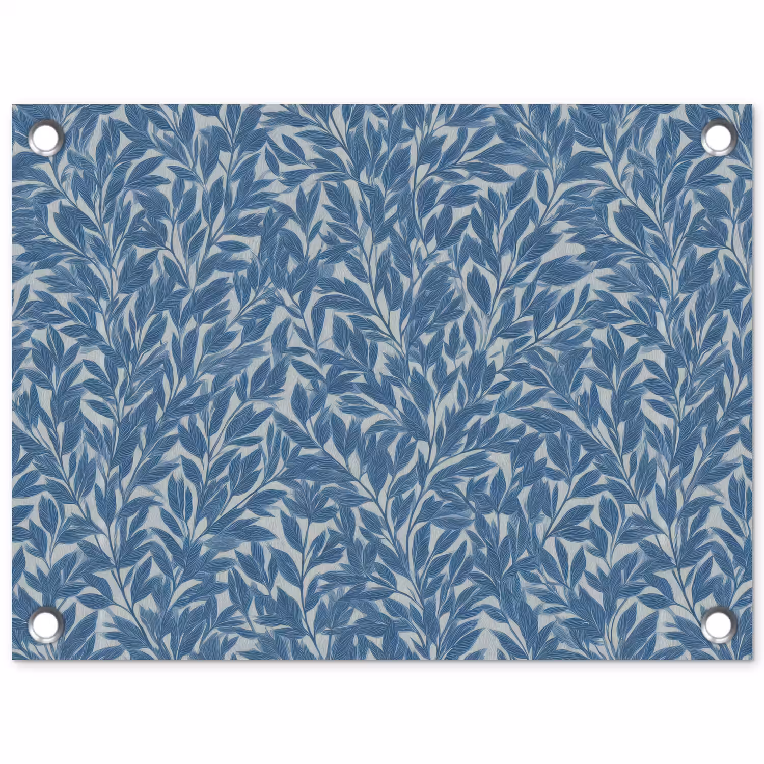 Bladeren - Klassiek - Patroon - Donkerblauw - Vintage tuinposter los doek klein 239 -3d