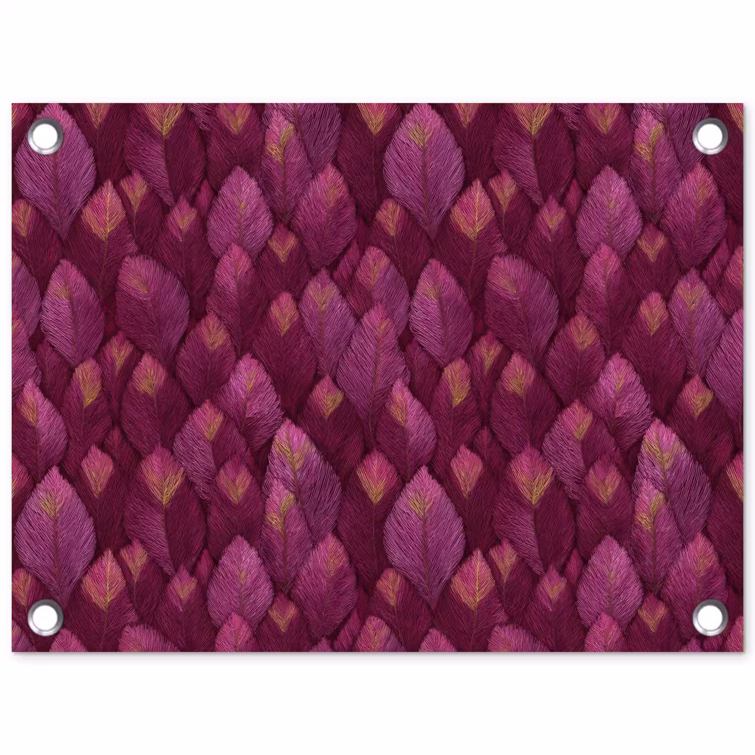 Bladeren - Patroon - Burgundy tuinposter los doek klein 239 -3d